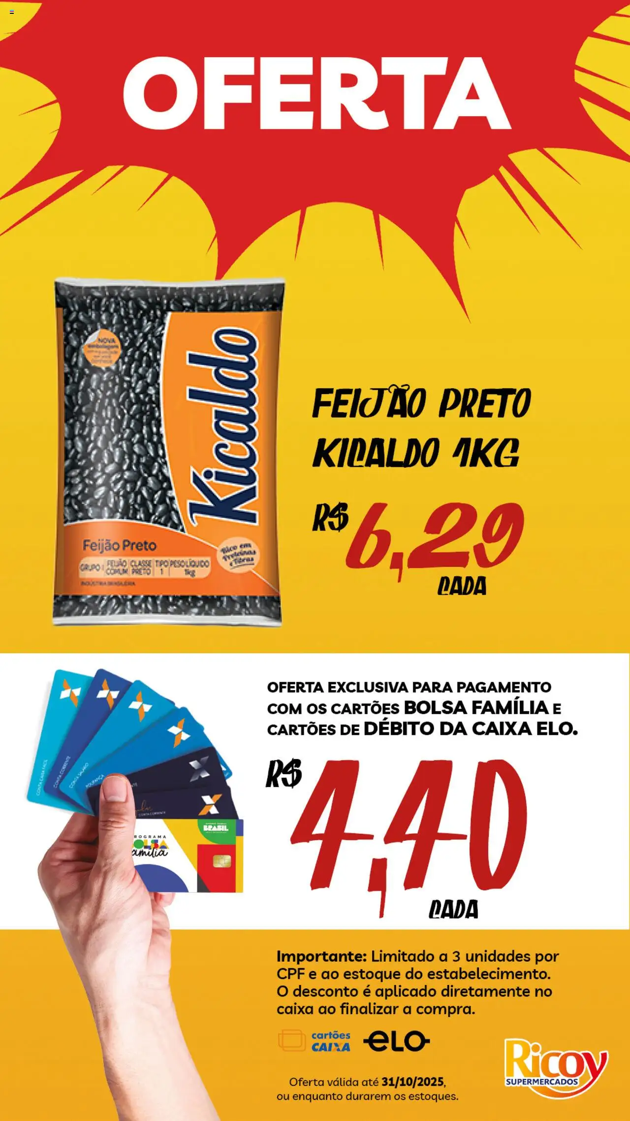 Ricoy Folheto - válido de 07.10.2025 | Página: 3 | Produtos: Feijão, Caixa, Bolsa