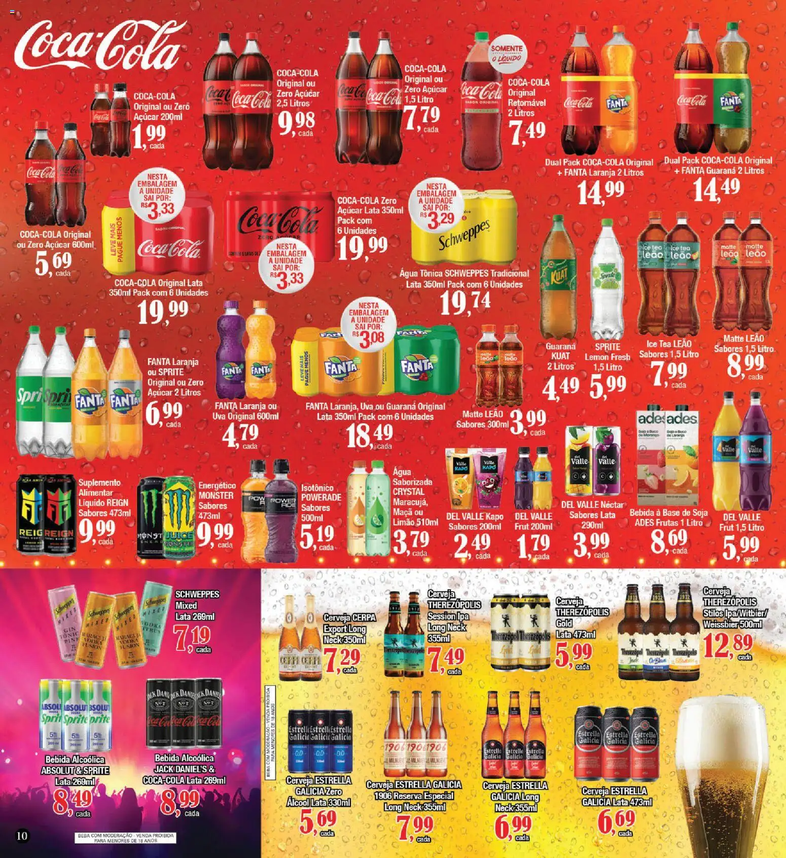 Supermercados Unidos Folheto - válido de 01.12.2025 | Página: 10 | Produtos: Fanta, Cerveja, Açúcar, Isotônico