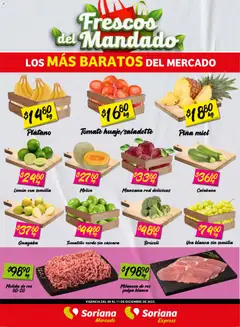 Vista previa de Soriana - Frescos del Mandado Mercado: BCS, Son y Sin, nuevo folleto de la tienda, válido en México a partir del 10.12.2025