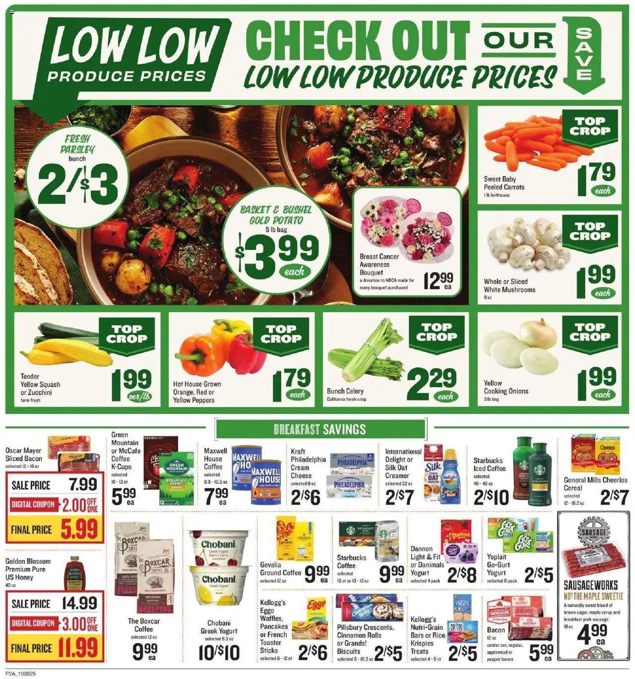 Lowes Foods Weekly Ad - NC - valid from 08.10.2025 | Page: 2 | Products: Toaster, Cheese, Coffee, Parsley