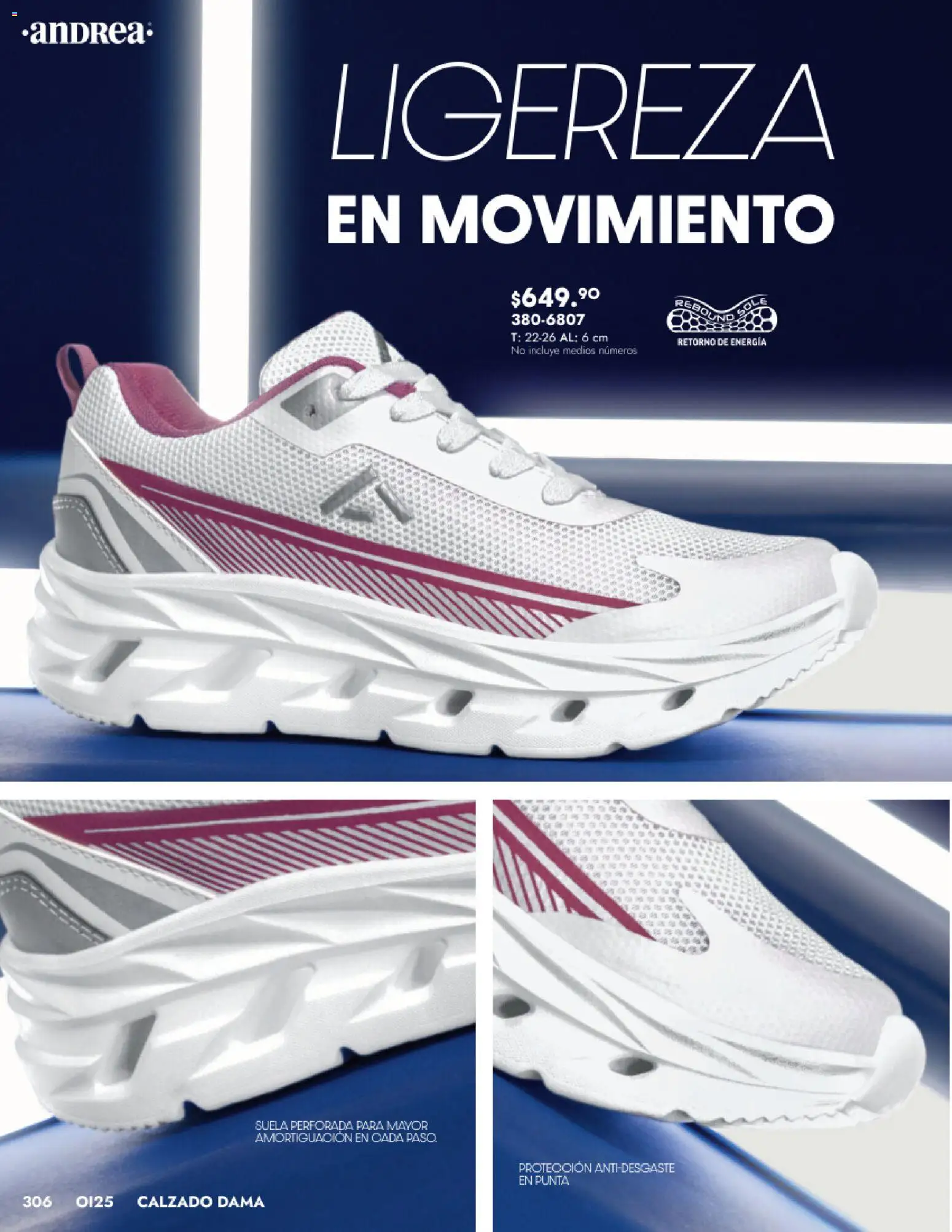 Nuevas ofertas de Andrea válidas en toda la República Mexicana desde el 24.08.2025. ¡Encuentra las mejores ofertas en Andrea - Catálogo Calzado Dama! | Página: 306 | Productos: Short