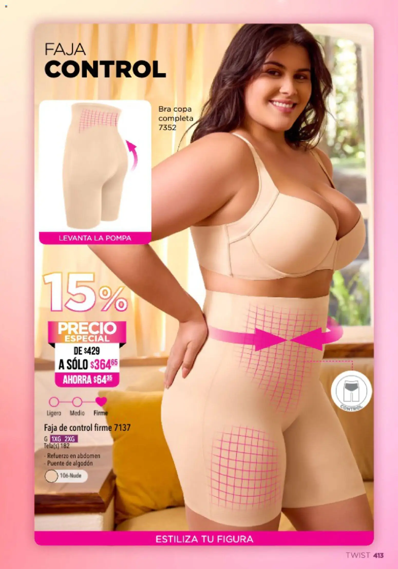 Nuevas ofertas de Ilusión válidas en toda la República Mexicana desde el 01.04.2026. ¡Encuentra las mejores ofertas en Ilusión catálogo Primavera! | Página: 415 | Productos: Algodón, Faja