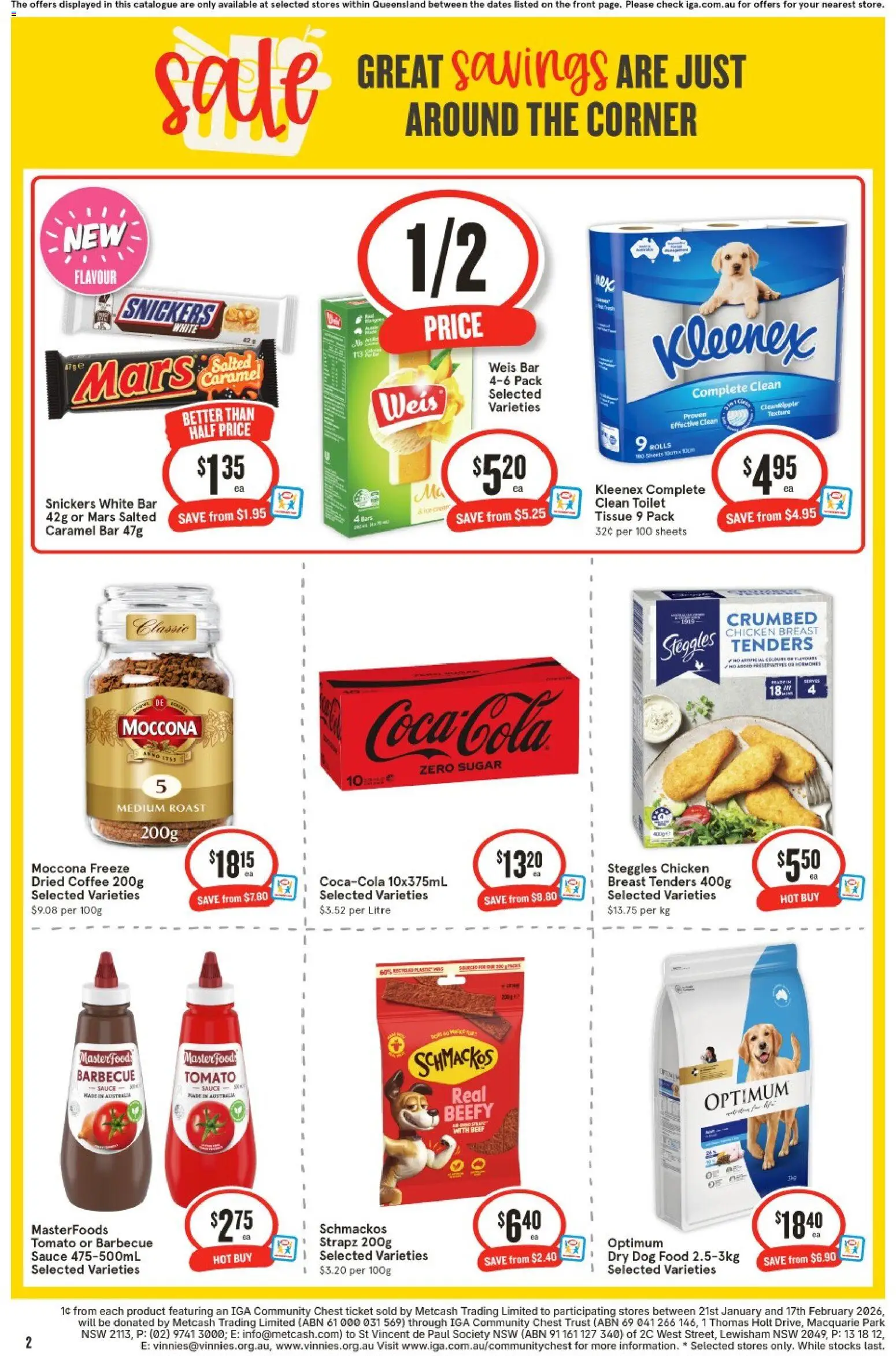 IGA catalogue - valid from 28.01.2026 | Page: 2 | Products: Toilet, Sauce, Sugar, Moccona