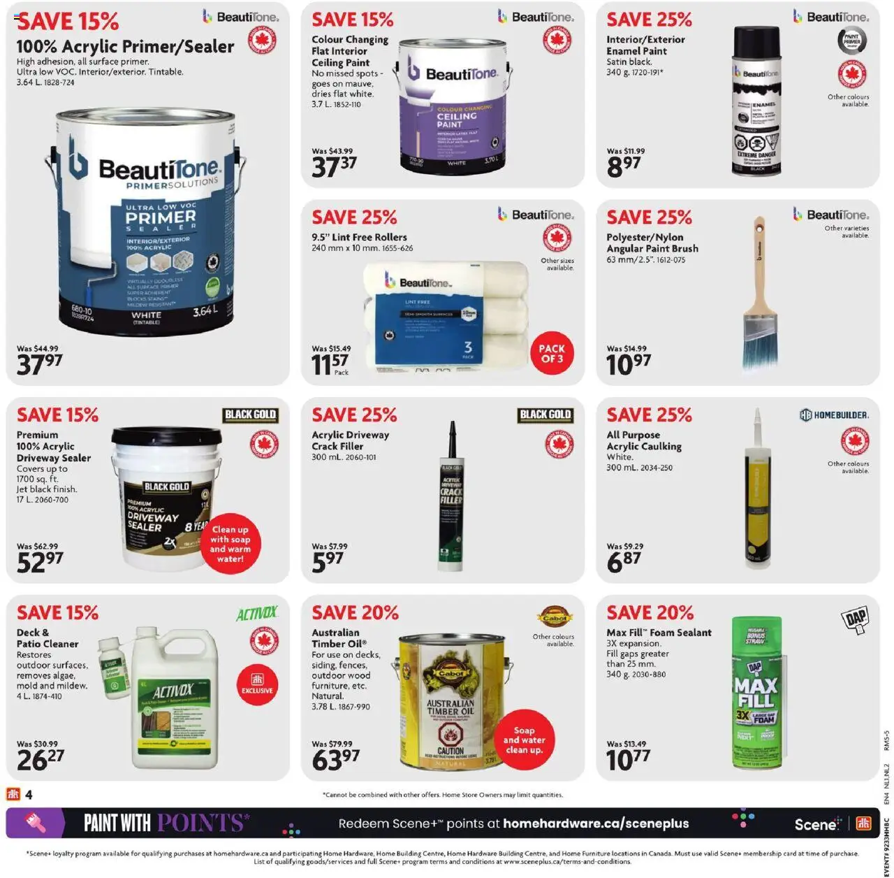 Home Hardware flyer valid from 14.08.2025 | Page: 9 | Products: Brush, Soap, Oil