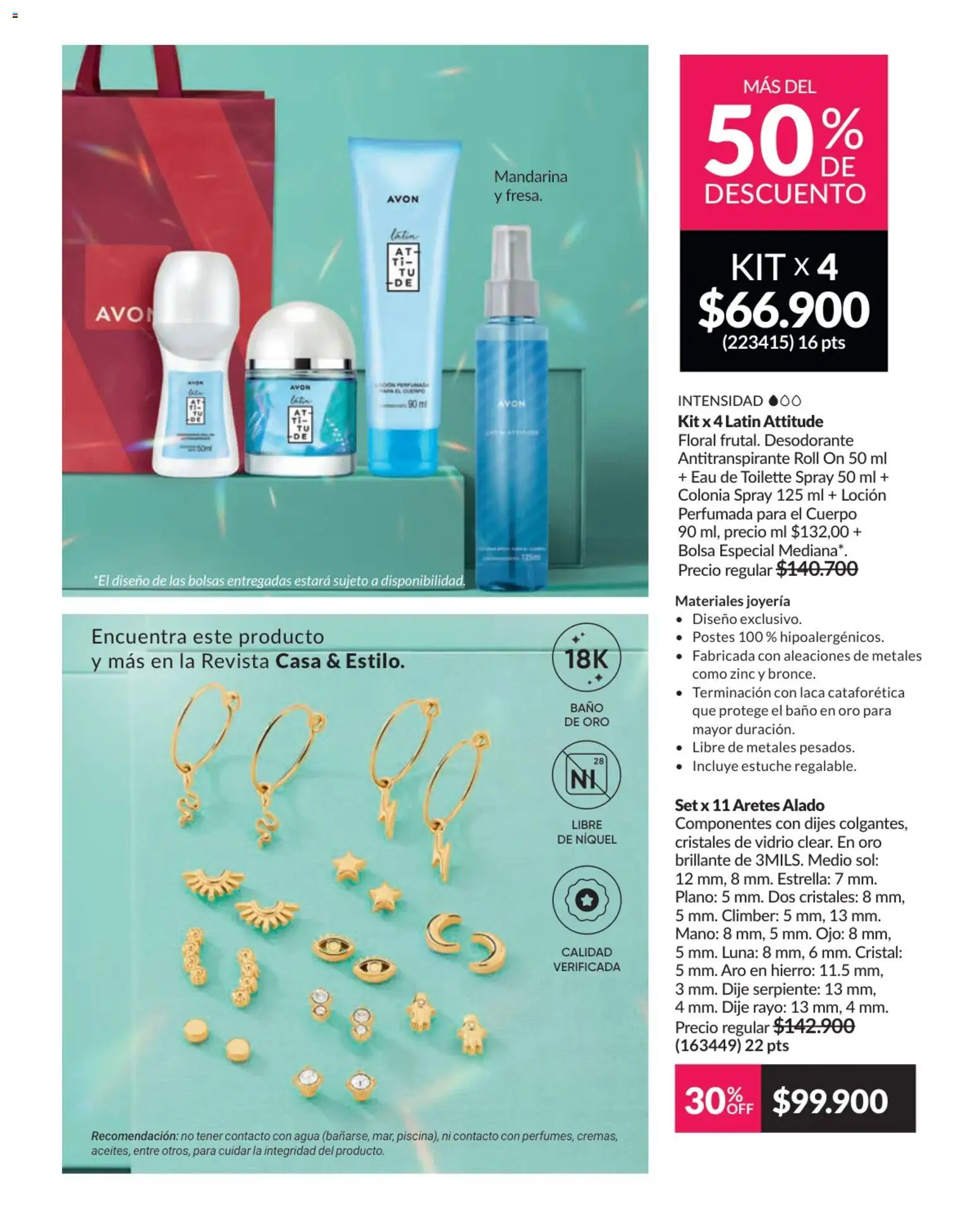 Avon revista - valida desde el 17.11.2025 | Página: 22 | Productos: Agua, Bolsa, Loción, Baño