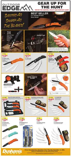 Preview of Dunham's Sports weekly ads valid from 08.11.2025 | Page: 6 | Products: Utility Knife, Clip, Case