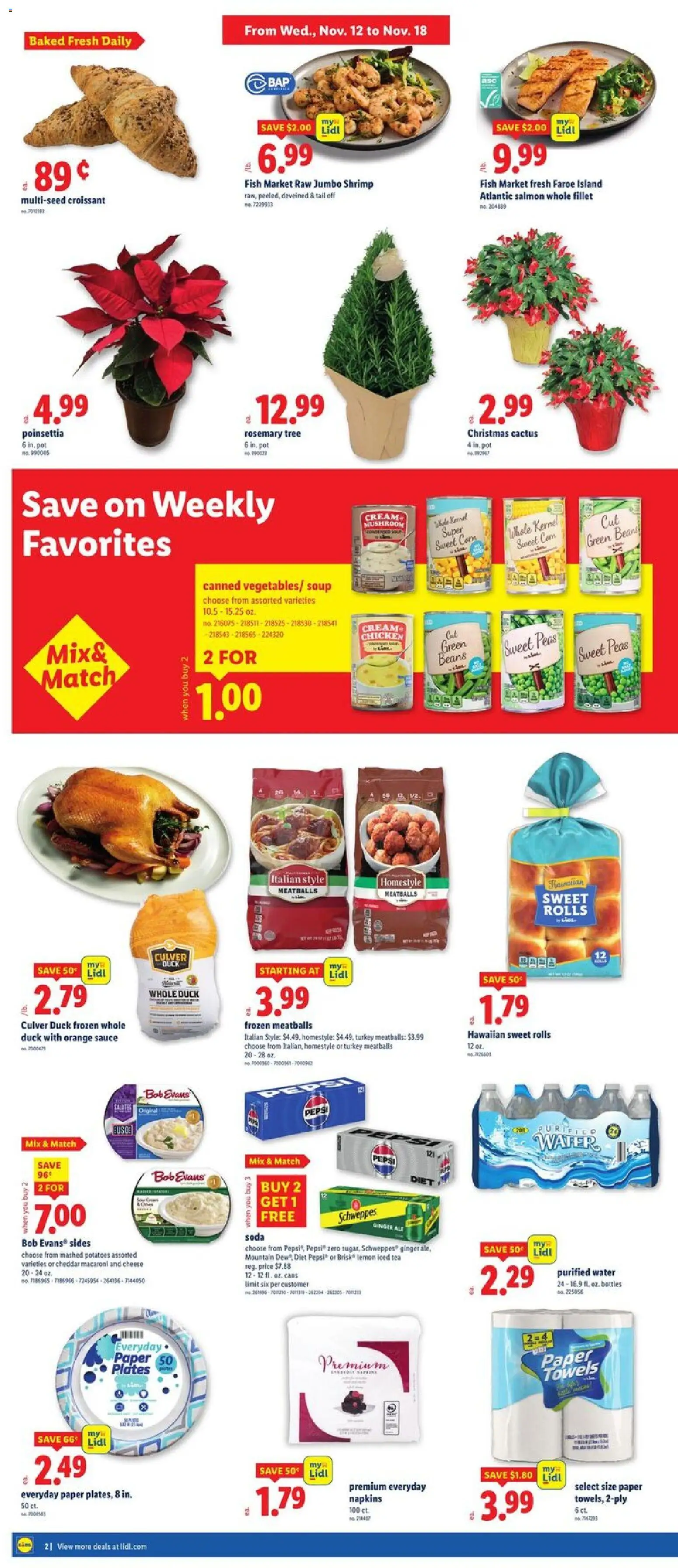 Lidl Weekly Ad - GA - valid from 12.11.2025 | Page: 2 | Products: Cheese, Fish, Cream, Sauce