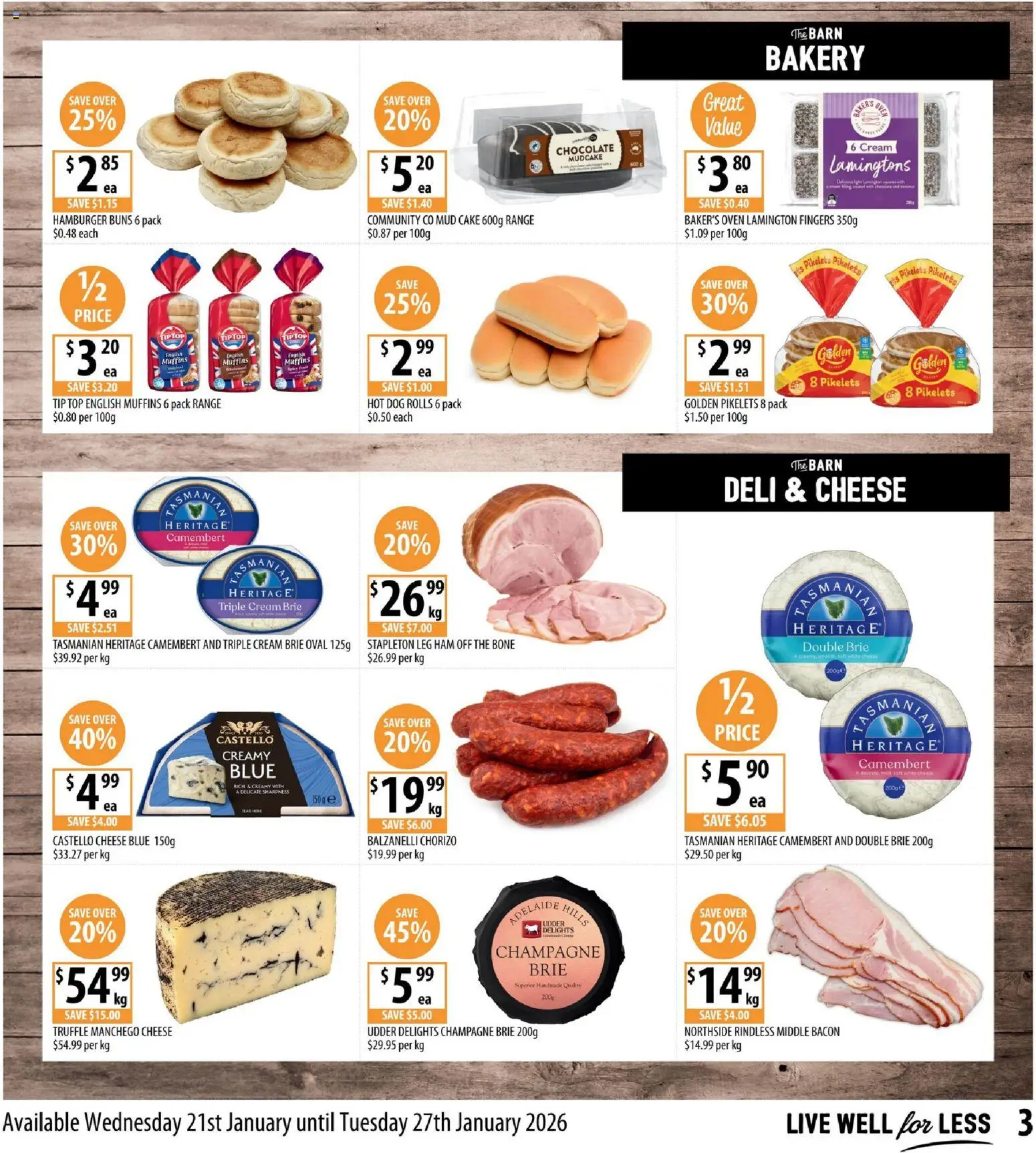 Supabarn catalogue - valid from 21.01.2026 | Page: 3 | Products: Chocolate, Ham, Cream, Lamingtons