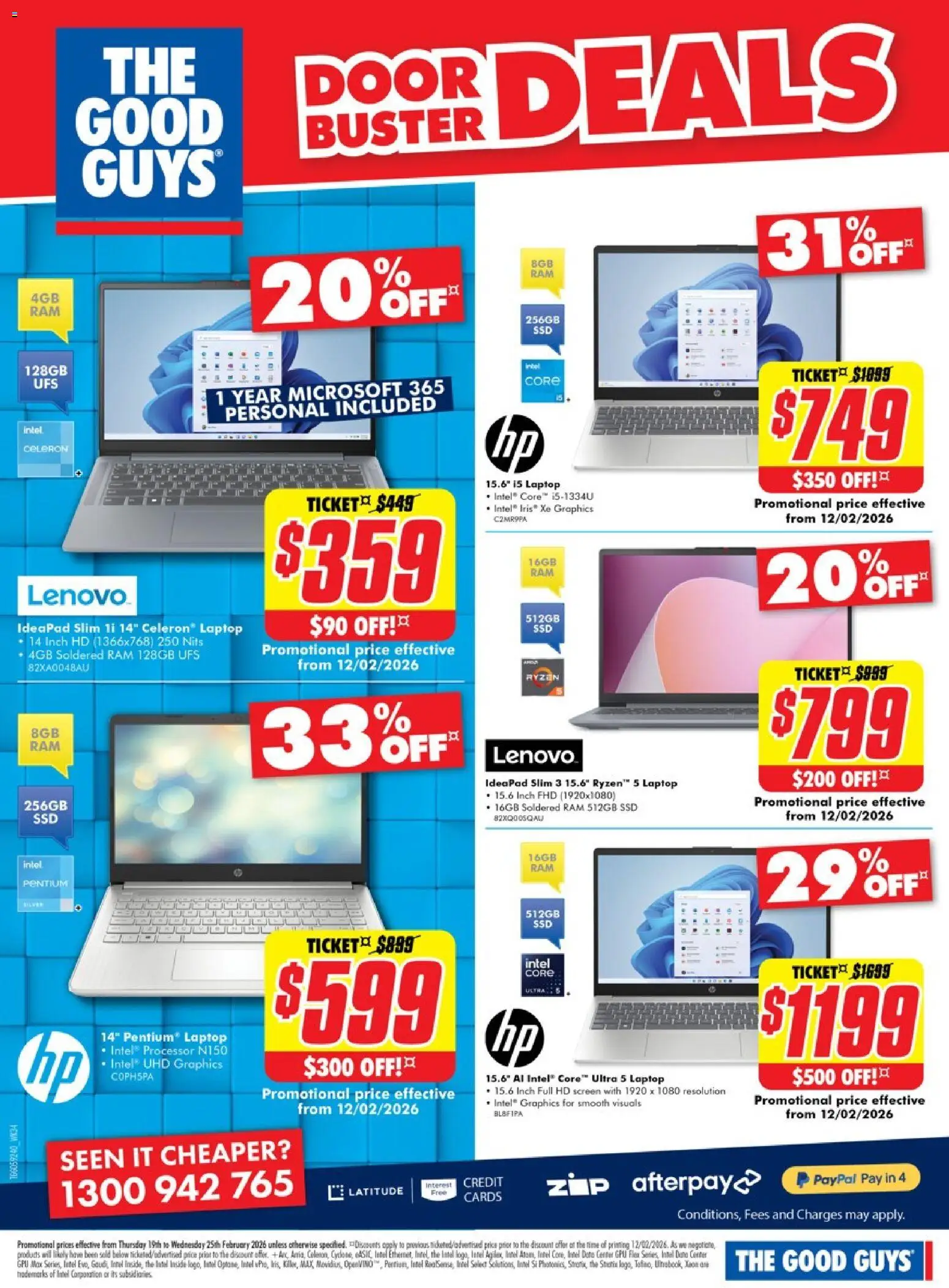 The Good Guys catalogue - valid from 18.02.2026 | Page: 15 | Products: Door, Laptop, Screen