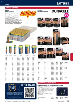 Preview of Jaycar Engineering & Scientific Catalogue 2025/2026  - valid from 09.07.2025 | Page: 375 | Products: Batteries