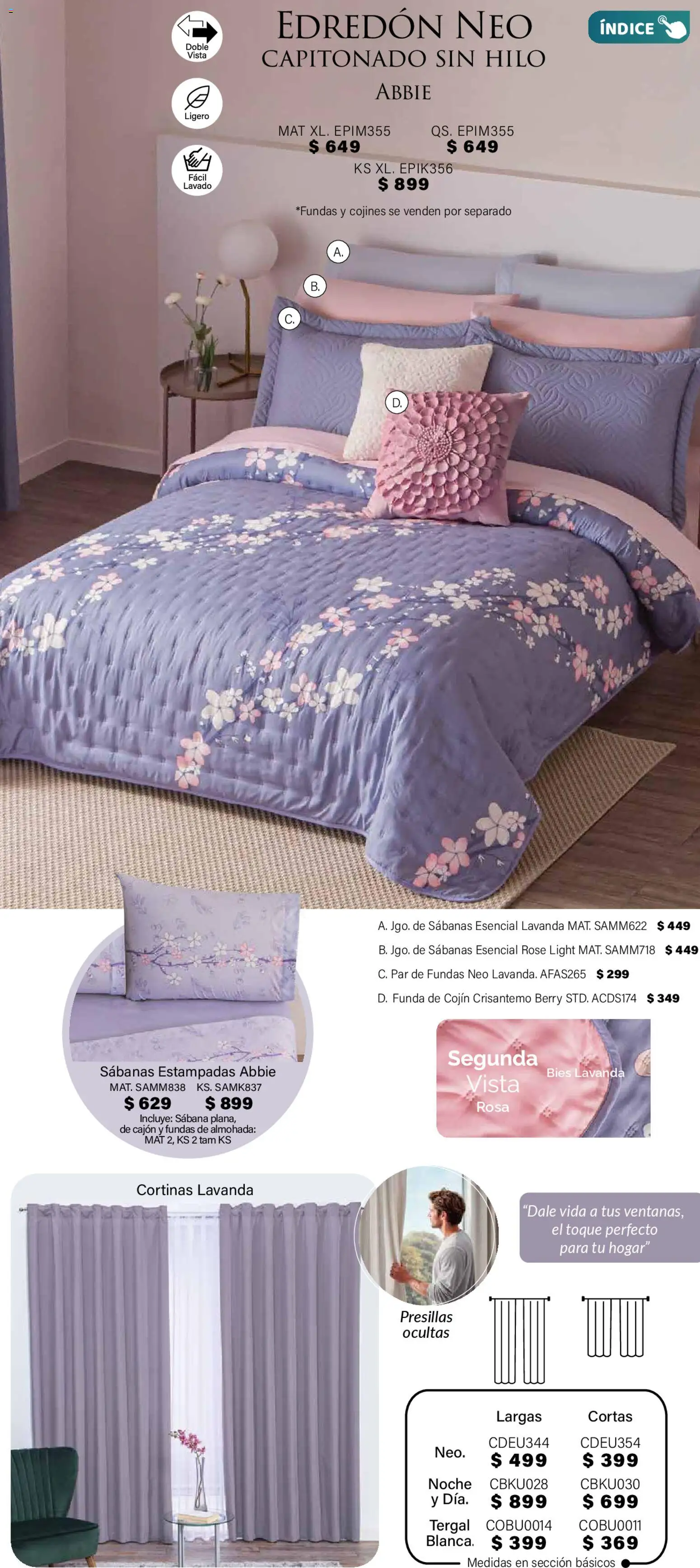 Nuevas ofertas de Colchas Concord válidas en toda la República Mexicana desde el 01.11.2025. ¡Encuentra las mejores ofertas en Colchas Concord Buen Fin! | Página: 51 | Productos: Funda, Almohada, Sabanas, Cortinas