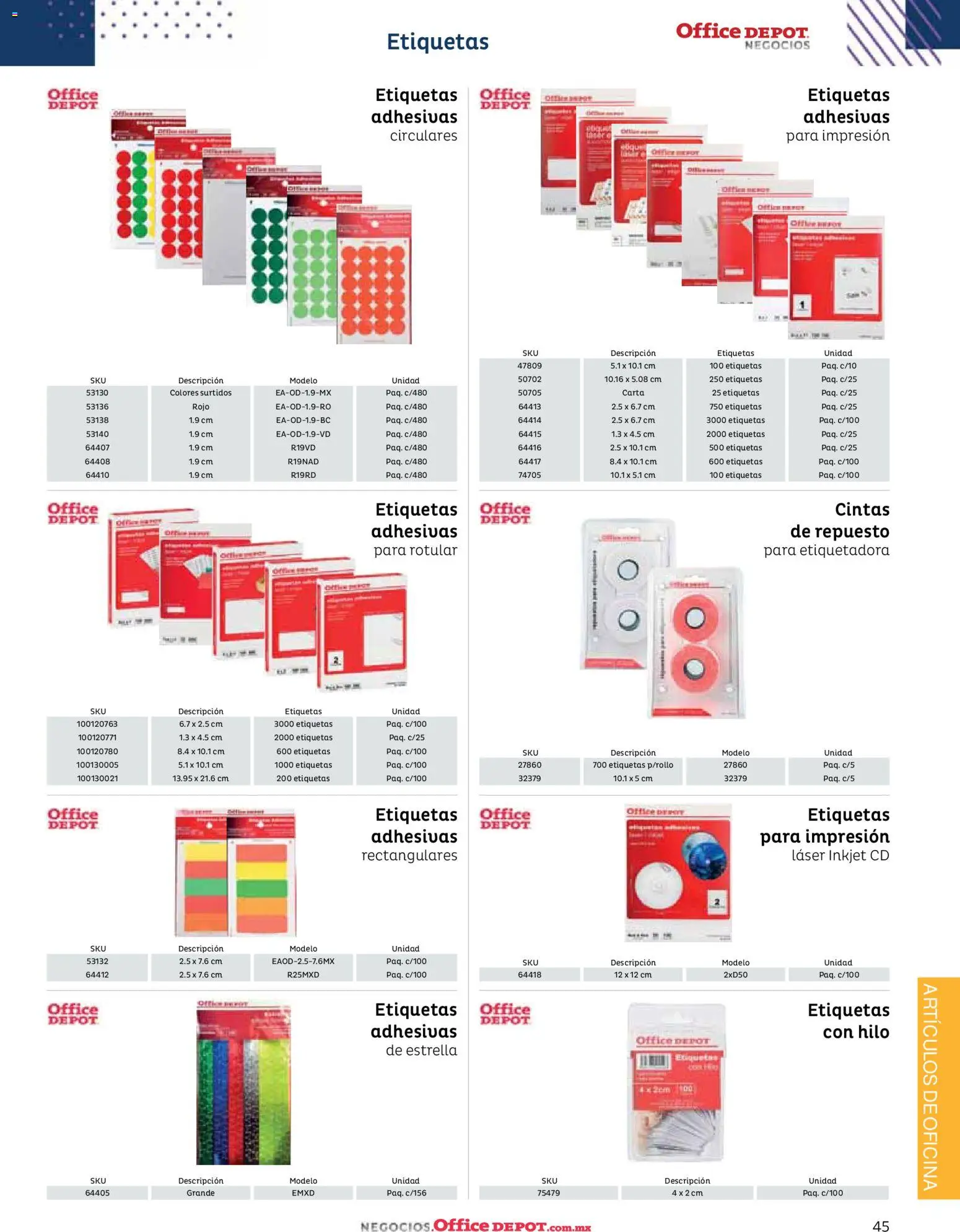 Nuevas ofertas de Office Depot válidas en toda la República Mexicana desde el 12.01.2026. ¡Encuentra las mejores ofertas en Office Depot catálogo 2026! | Página: 47