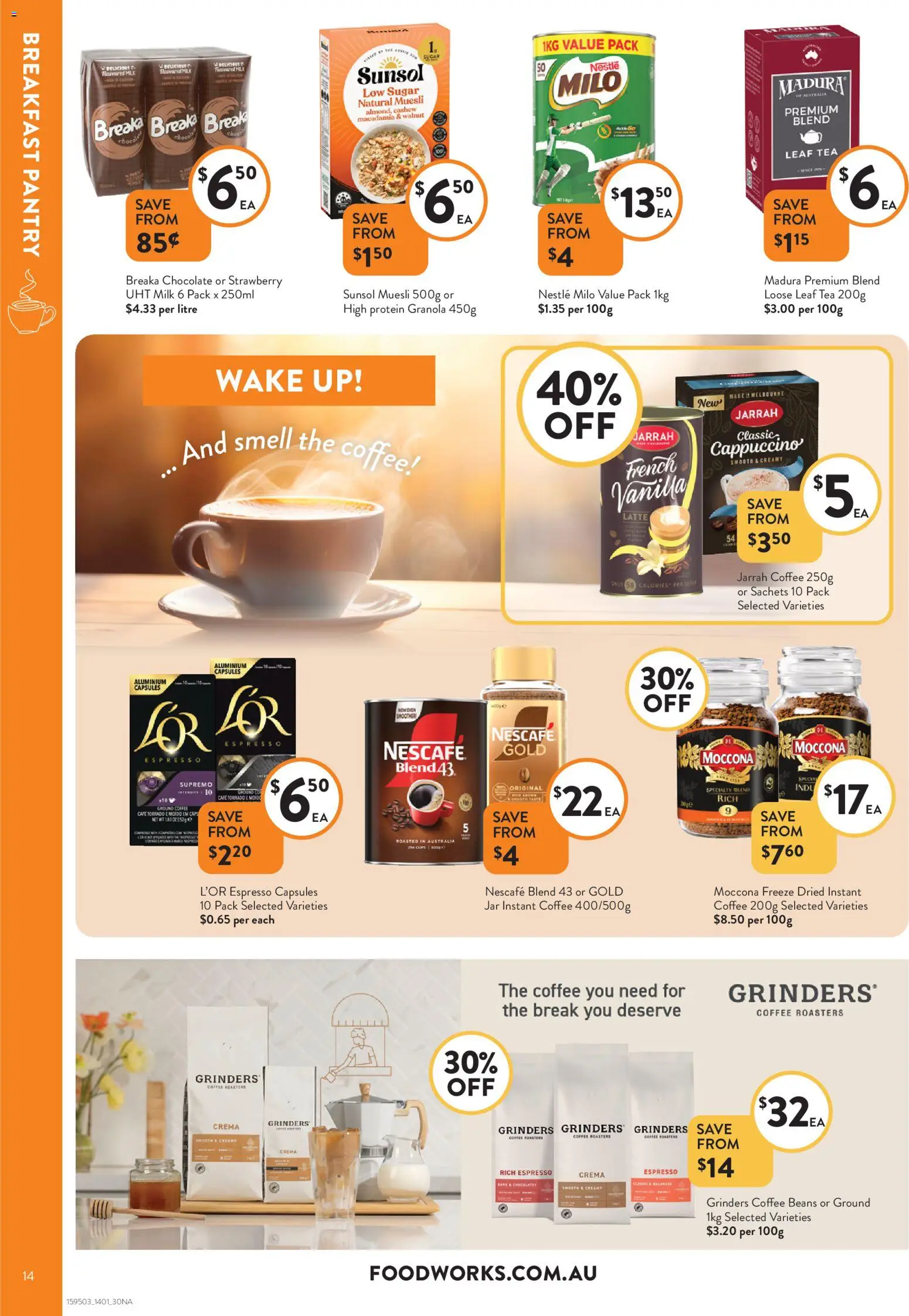 Foodworks catalogue - valid from 14.01.2026 | Page: 14 | Products: Cups, Coffee, Moccona, Nescafe