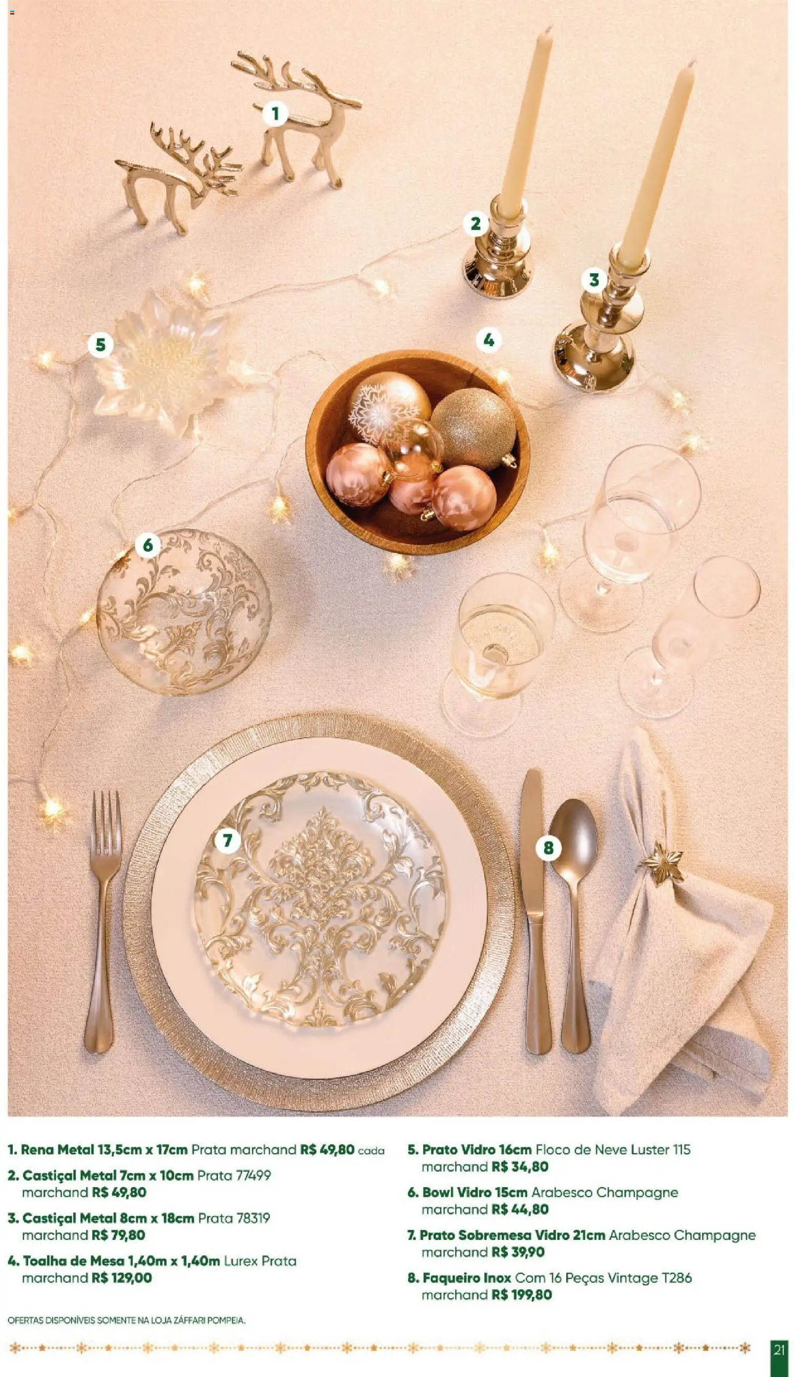 Zaffari Folheto - válido de 28.10.2025 | Página: 21 | Produtos: Champagne, Mesa, Toalha de mesa