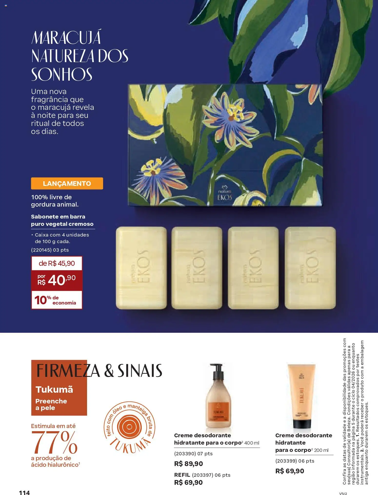 Natura Folheto - válido de 19.02.2026 | Página: 114 | Produtos: Desodorante, Caixa, Óleo, Creme
