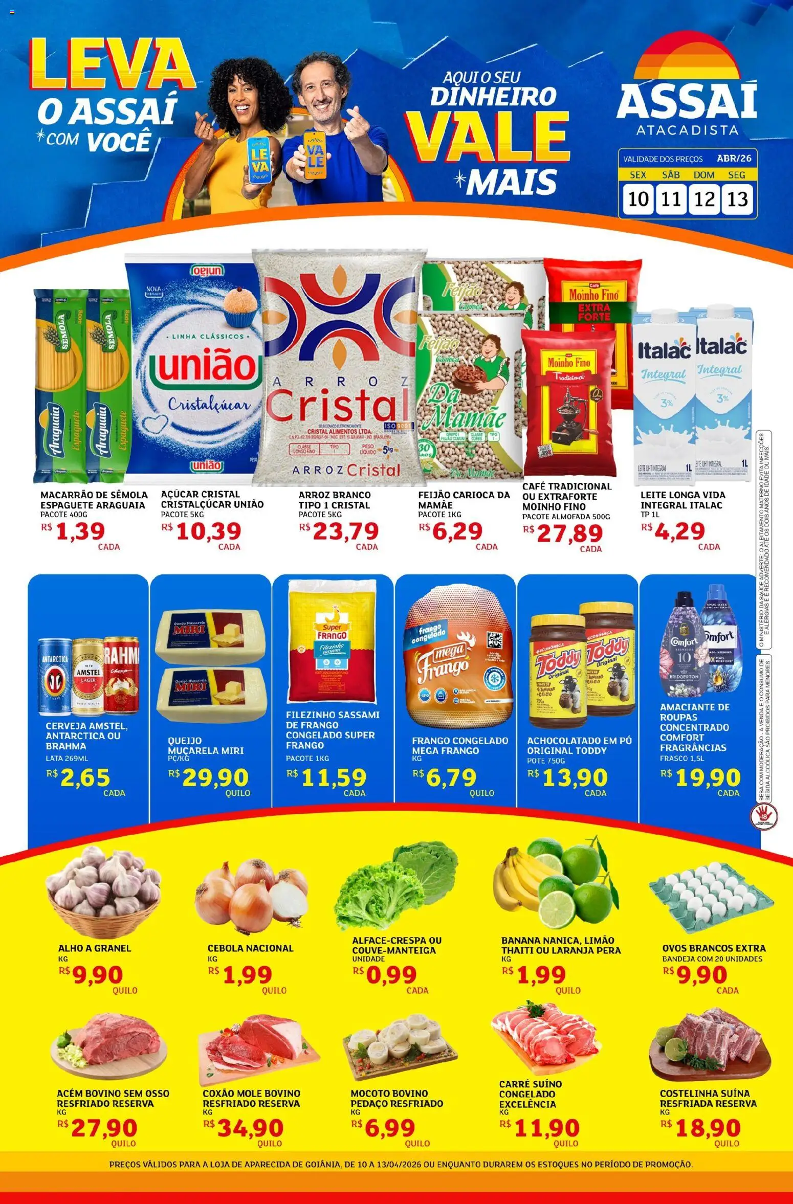 Assaí Atacadista Folheto - válido de 11.04.2026 | Página: 1 | Produtos: Café, Cerveja, Roupas, Bebida