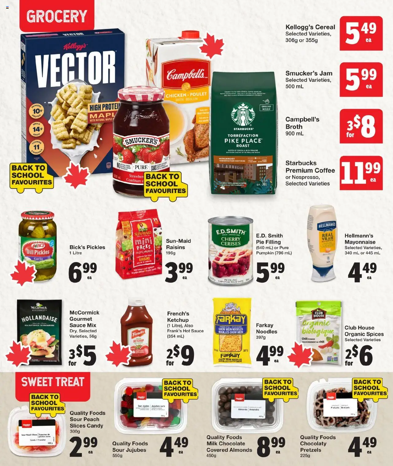 Quality Foods flyer valid from 11.09.2025 | Page: 11 | Products: Noodles, Milk, Coffee, Chocolate