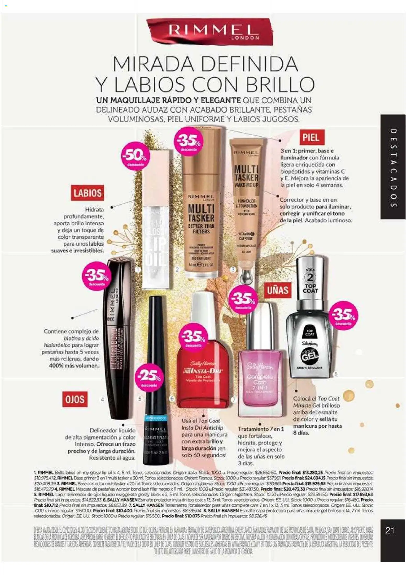 Farmacity catálogo │ válido desde el 02.12.2025 | Página: 21 | Productos: Vitaminas, Top, Maquillaje, Brillo