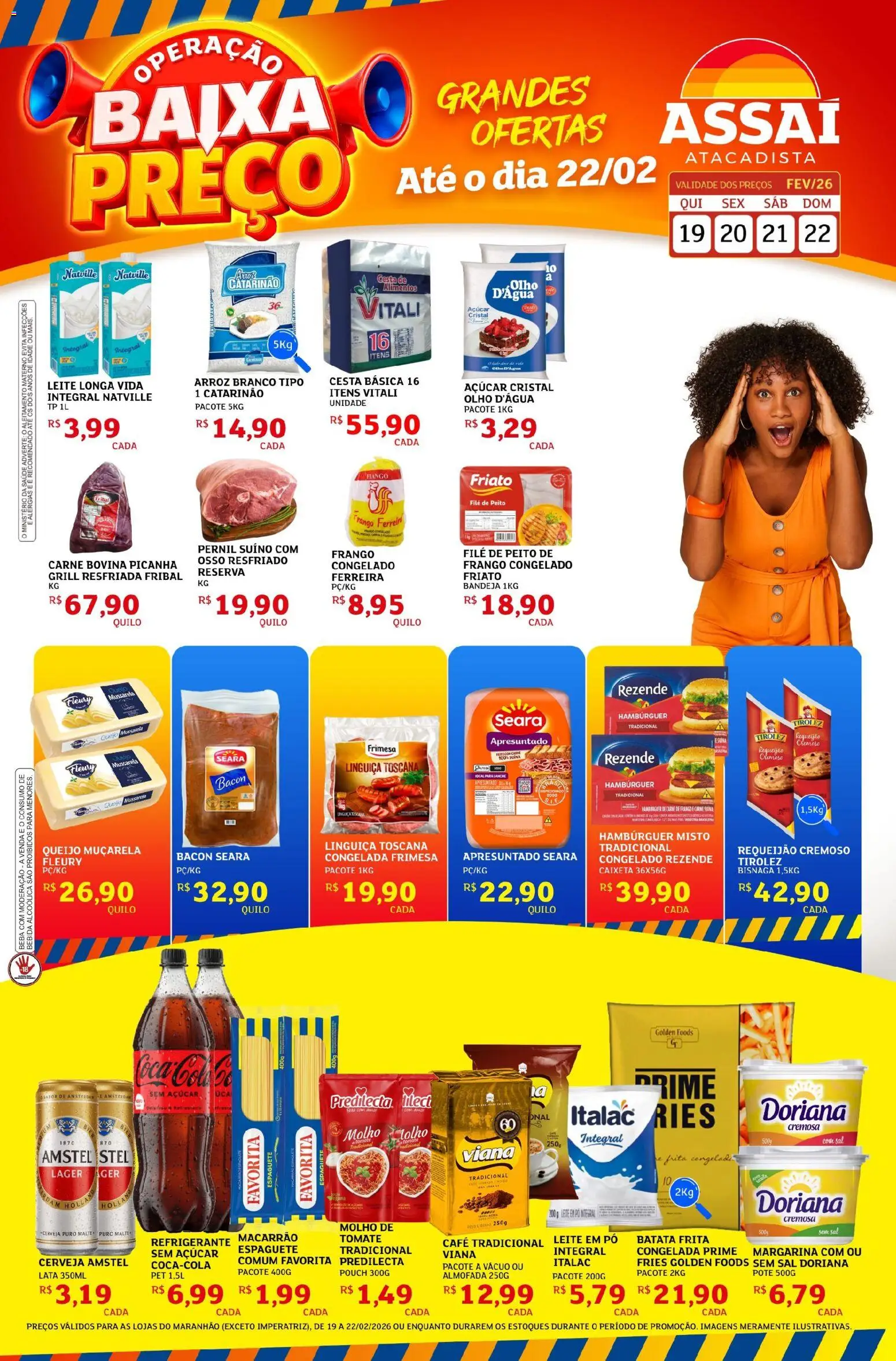 Assaí Atacadista Folheto - válido de 20.02.2026 | Página: 1 | Produtos: Café, Carne de frango, Friato, Arroz