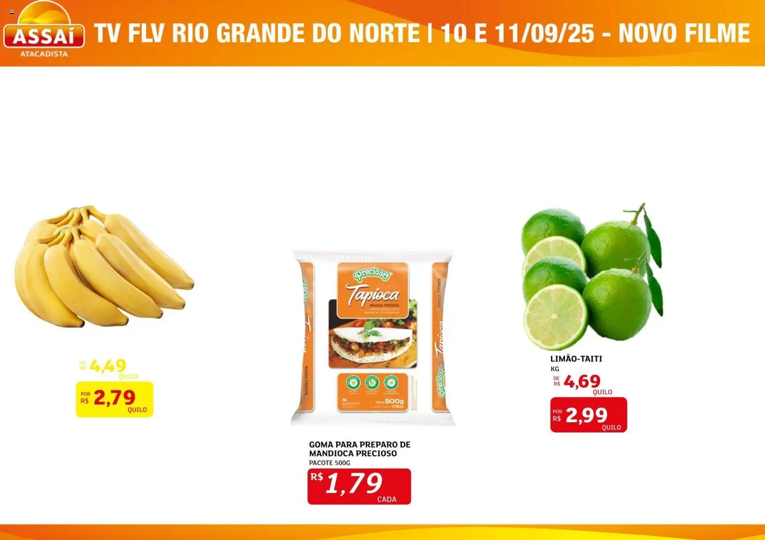 Assaí Atacadista Folheto - válido de 03.12.2025 | Página: 1 | Produtos: Mandioca, Tapioca, Tv