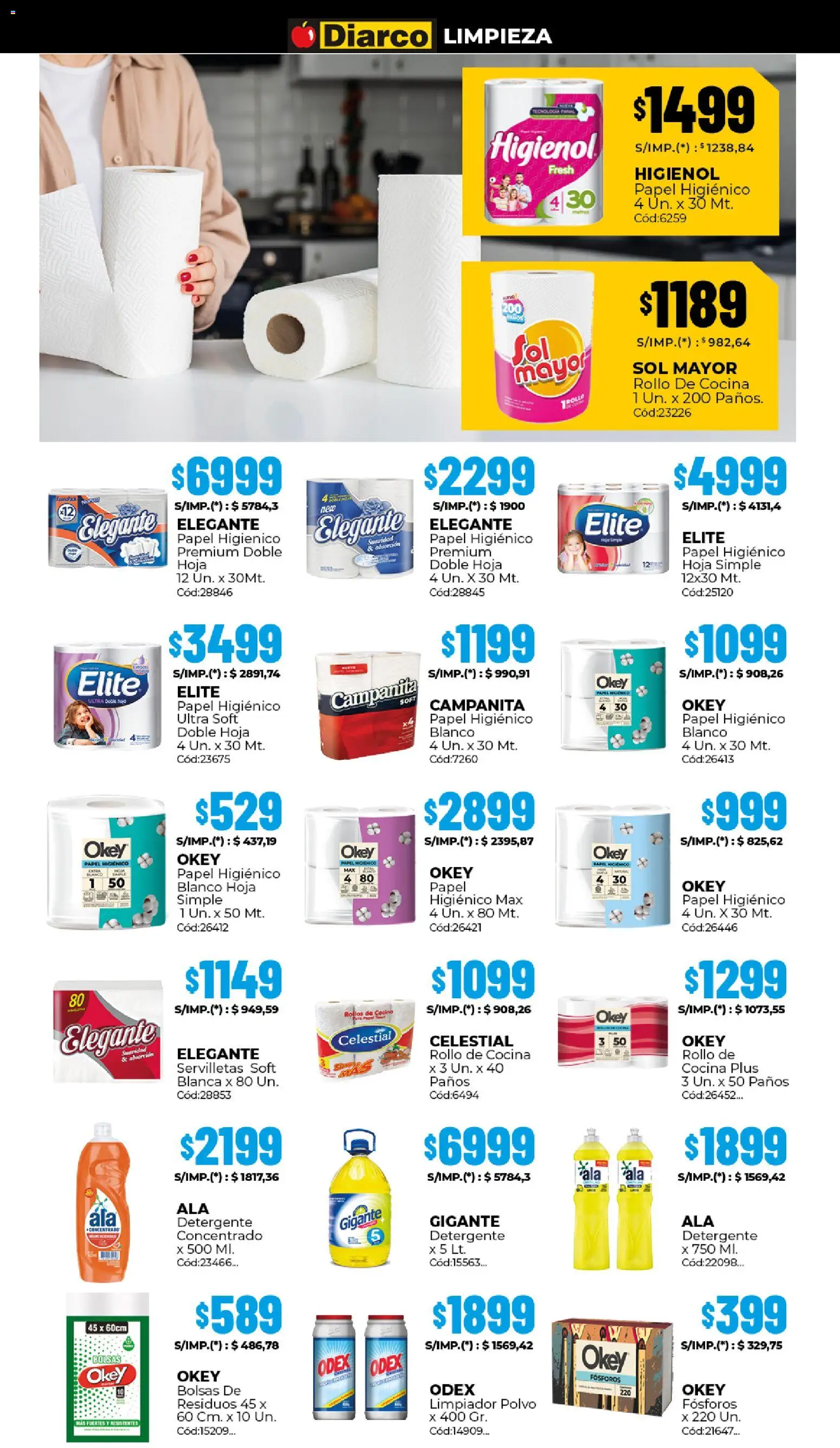 Diarco - Ofertas │ válido desde el 29.12.2025 | Página: 15 | Productos: Papel higiénico, Polvo, Detergente, Limpiador