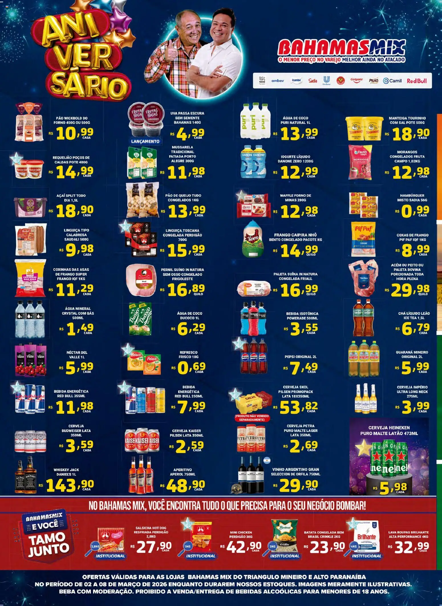 Bahamas Mix Folheto - válido de 02.03.2026 | Página: 2 | Produtos: Morangos, Requeijão, Mussarela, Açaí