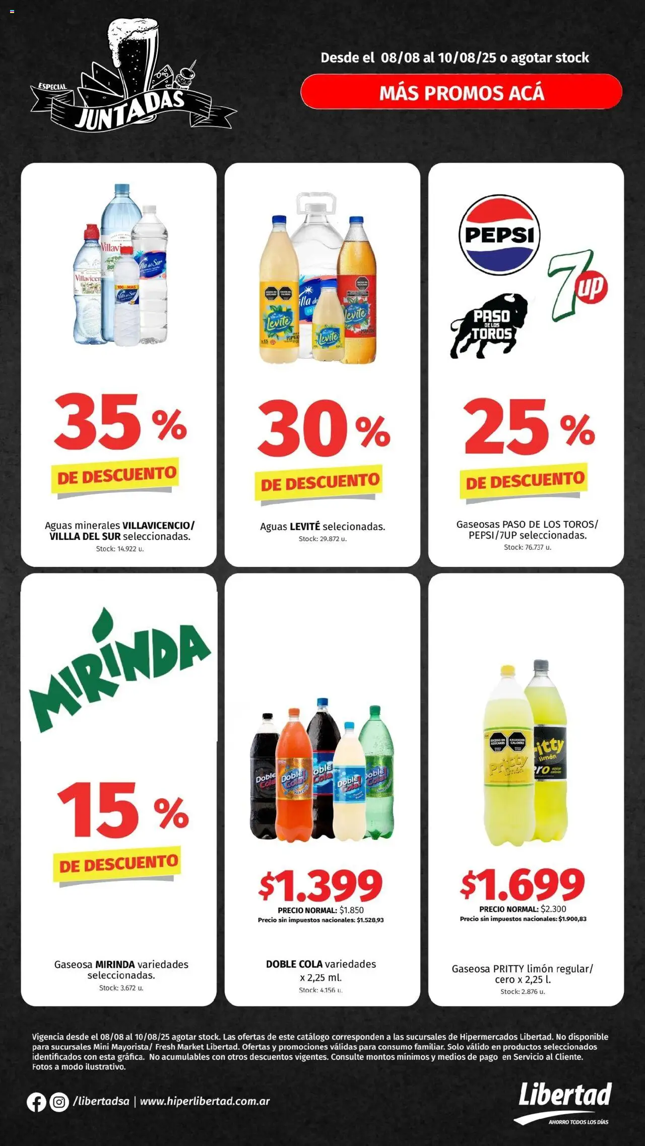 Hipermercado Libertad catálogo │ válido desde el 08.08.2025 | Página: 2 | Productos: Gaseosa, Lima, Limón