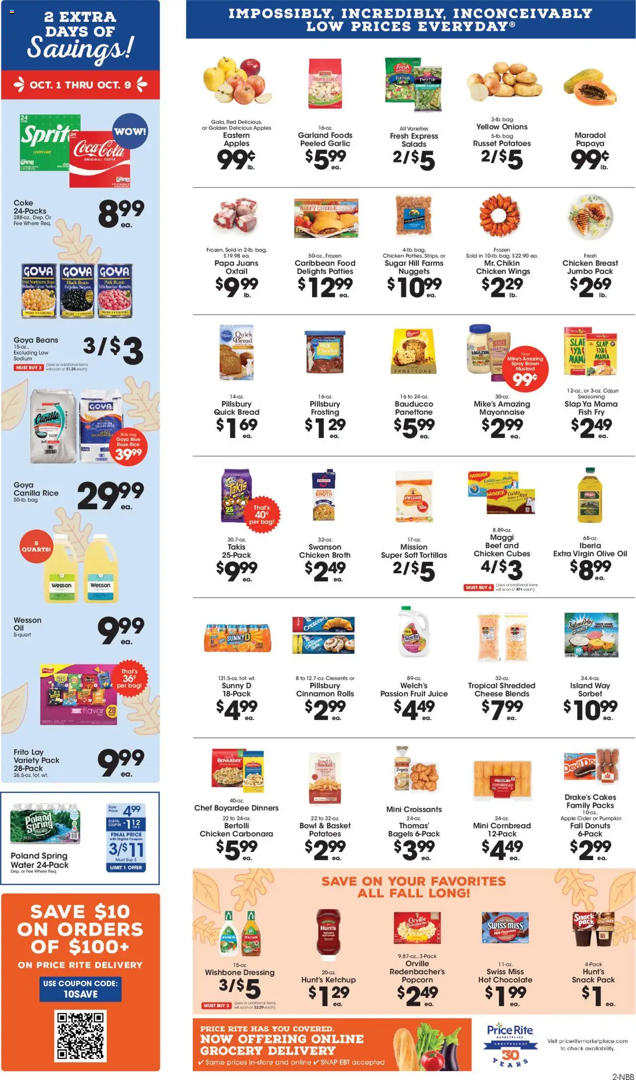 Price Rite Weekly Ad - valid from 01.10.2025 | Page: 2 | Products: Cider, Apples, Rice, Beef