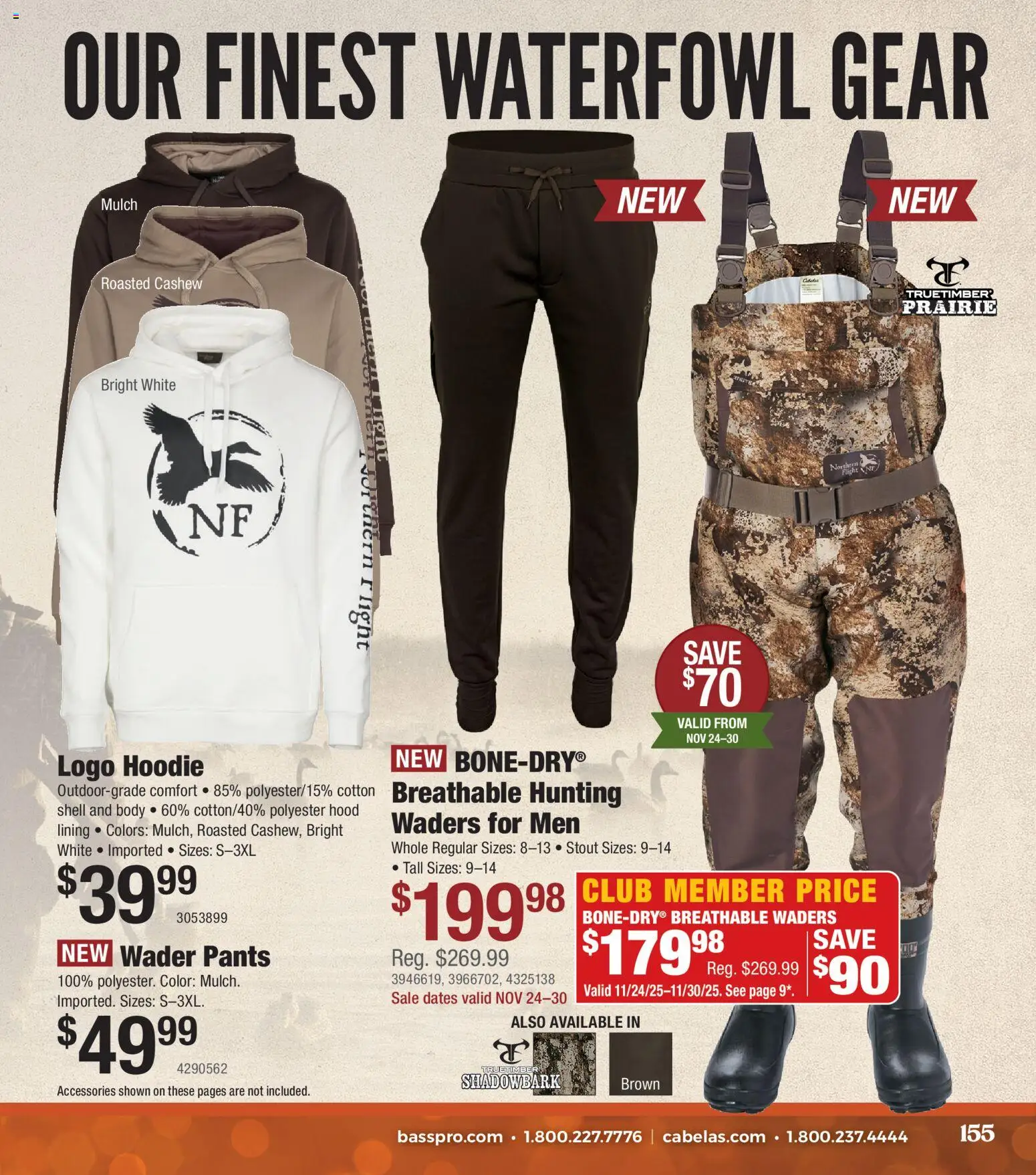 Cabela's Christmas Gift Guide 25 - valid from 01.11.2025 | Page: 155 | Products: Hoodie, Pants, Waterfowl