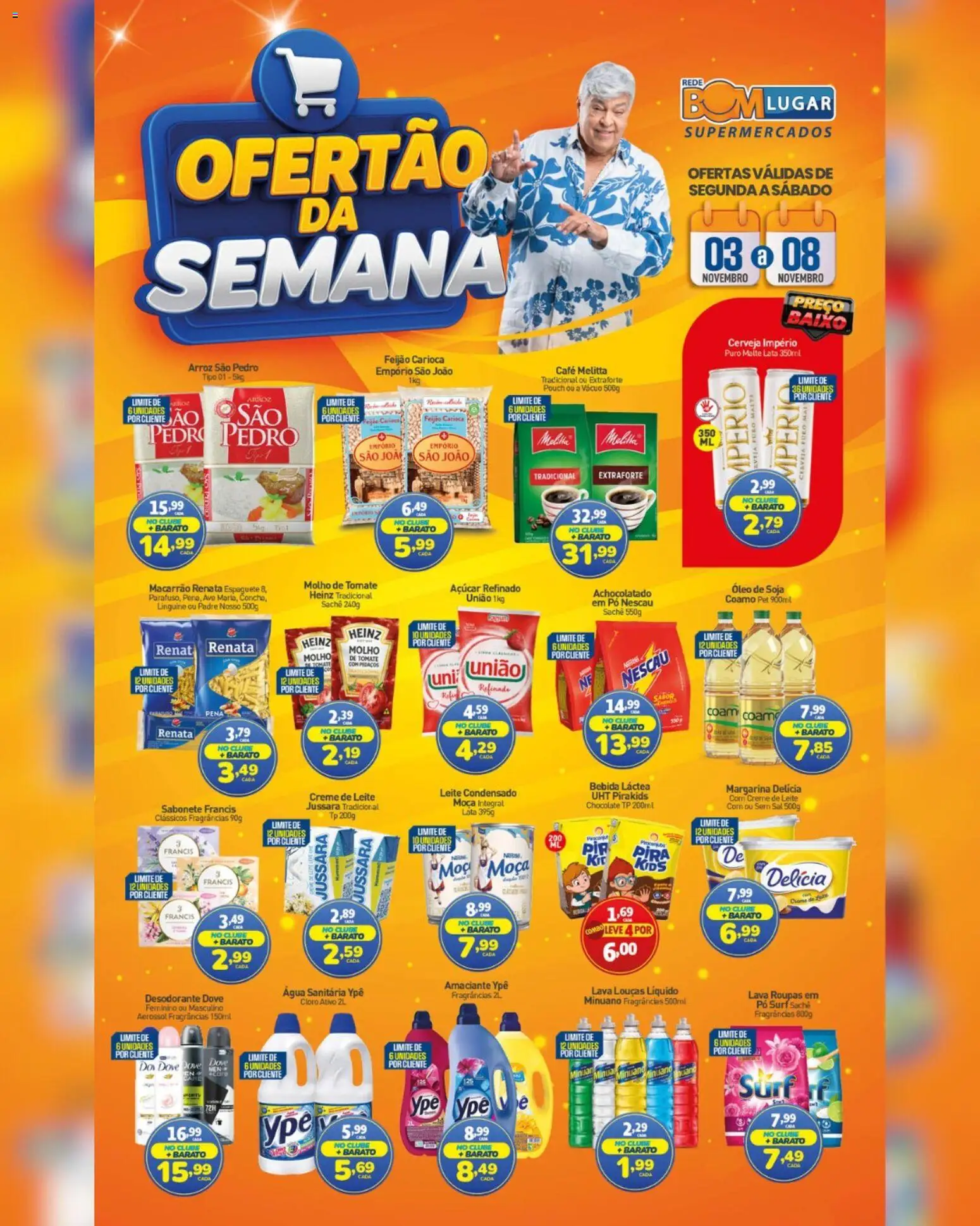 Rede Bom Lugar Folheto - válido de 03.11.2025 | Página: 1 | Produtos: Leite, Chocolate, Leite condensado, Soja