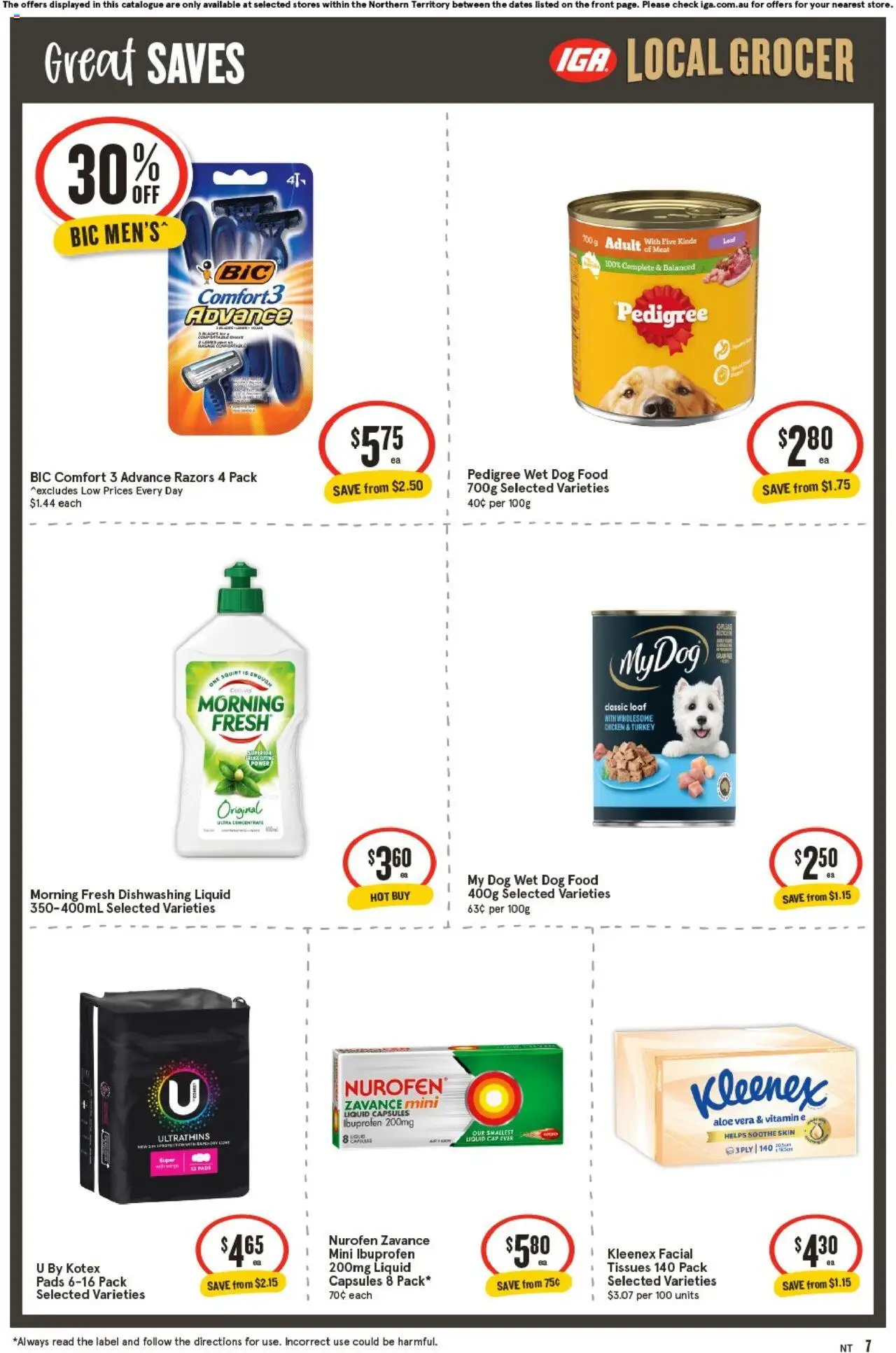 IGA catalogue - valid from 22.10.2025 | Page: 7 | Products: Meat, Dog food, Turkey, Razors