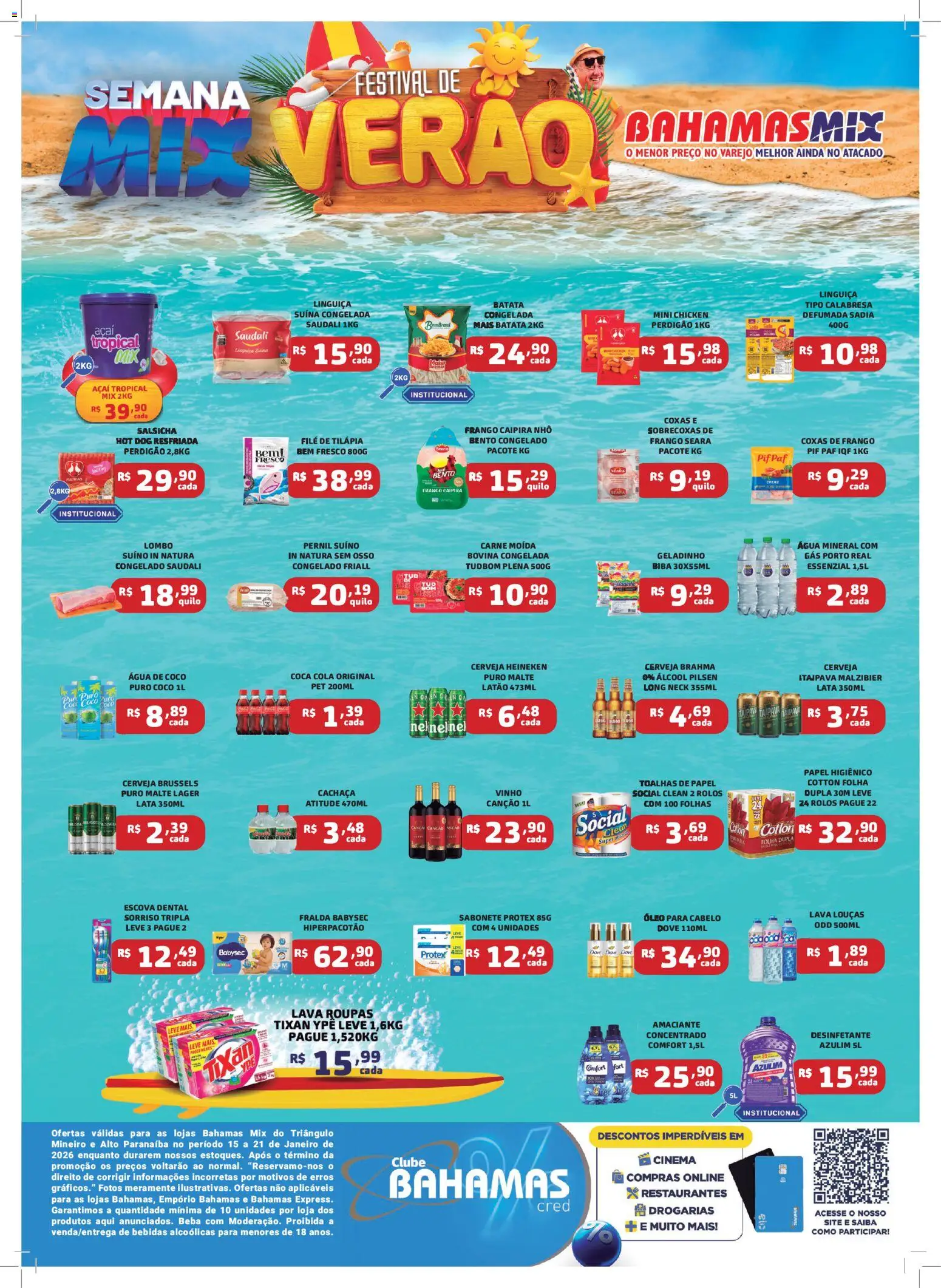 Bahamas Mix Folheto - válido de 15.01.2026 | Página: 2 | Produtos: Azulim, Tilápia, Amaciante, Açaí