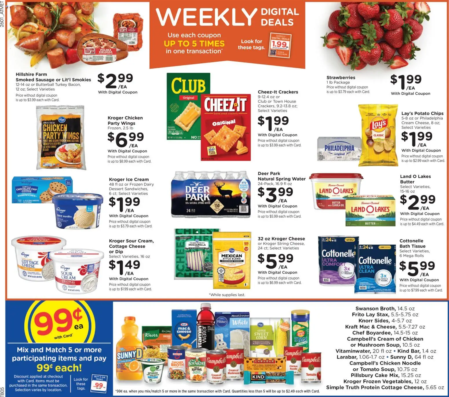 Kroger Weekly Ad - valid from 04.02.2026 | Page: 2 | Products: Corn, Canoe, Ice cream, Water