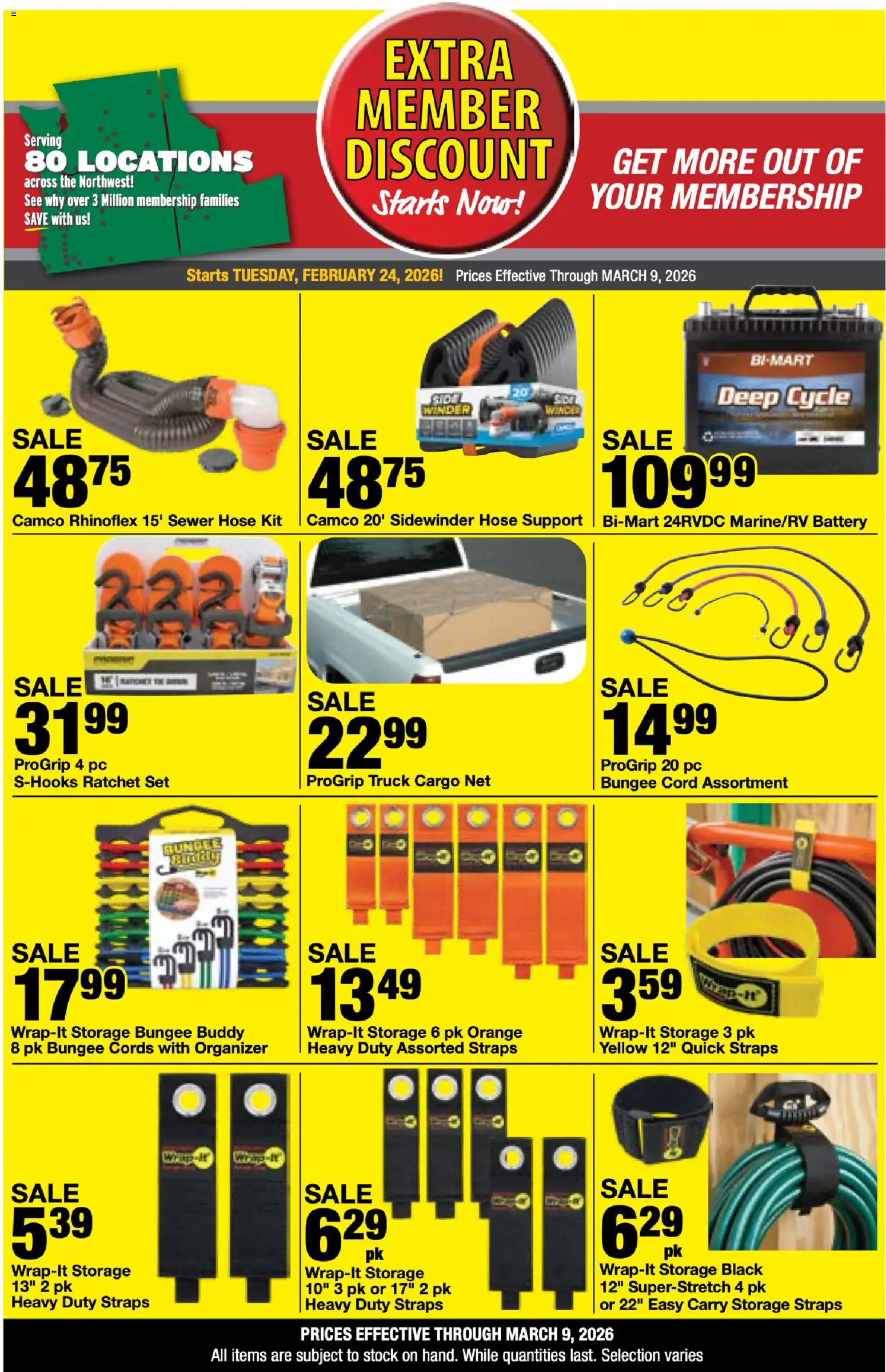 Bi-Mart Extra Member Discount - valid from 24.02.2026 | Page: 8 | Products: Battery, Ratchet, Pc