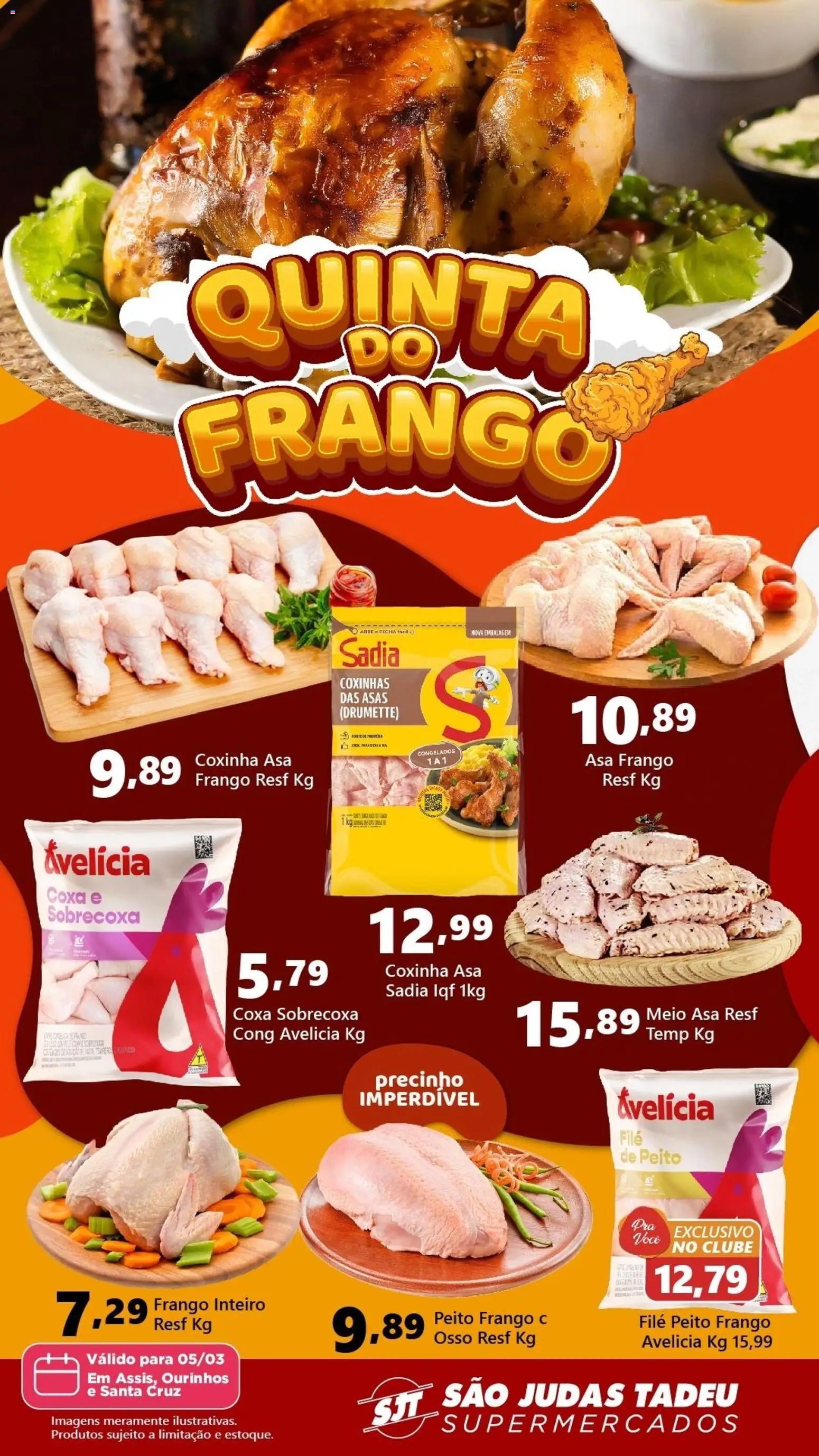 São Judas Tadeu Folheto - válido de 05.03.2026 | Página: 1 | Produtos: Frango