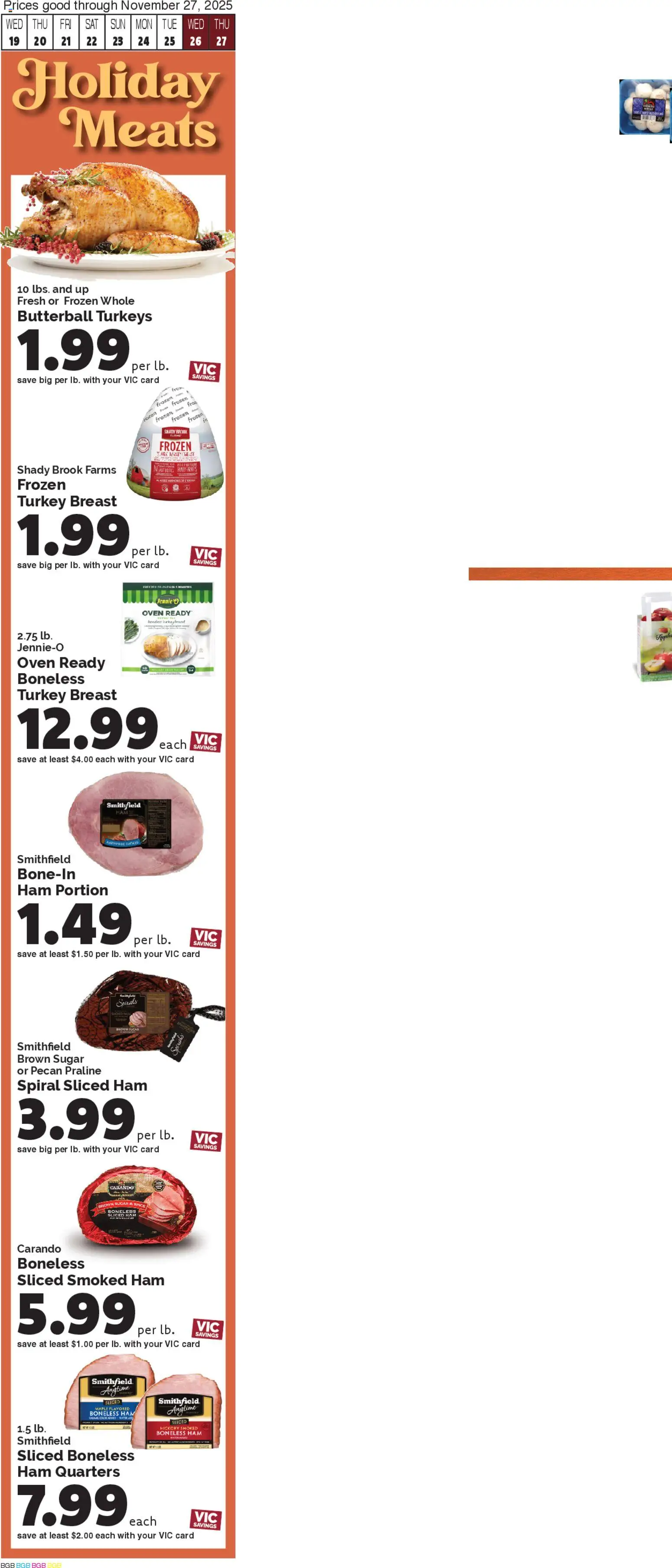 Harris Teeter Weekly Ad - valid from 19.11.2025 | Page: 4 | Products: Ham, Sugar, Oven