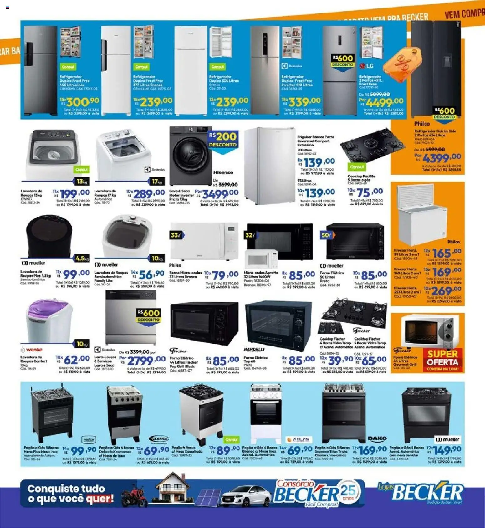 Lojas Becker Folheto - válido de 01.02.2026 | Página: 3 | Produtos: Forno, Forno elétrico, Cooktop, Lavadora de roupas