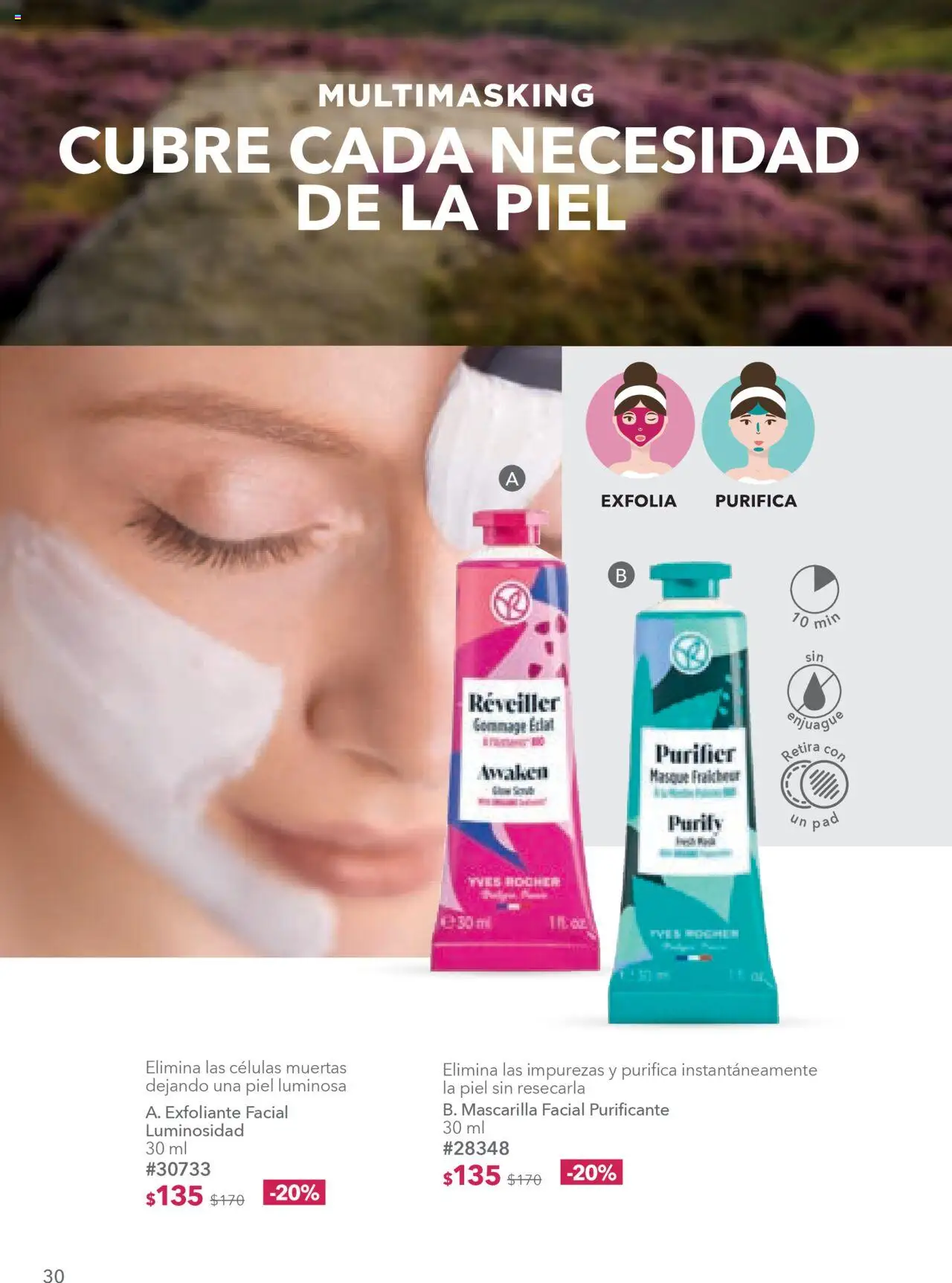 Nuevas ofertas de Yves Rocher válidas en toda la República Mexicana desde el 18.09.2025. ¡Encuentra las mejores ofertas en Yves Rocher - Campaña 13 2025! | Página: 30 | Productos: Exfoliante facial, Mascarilla