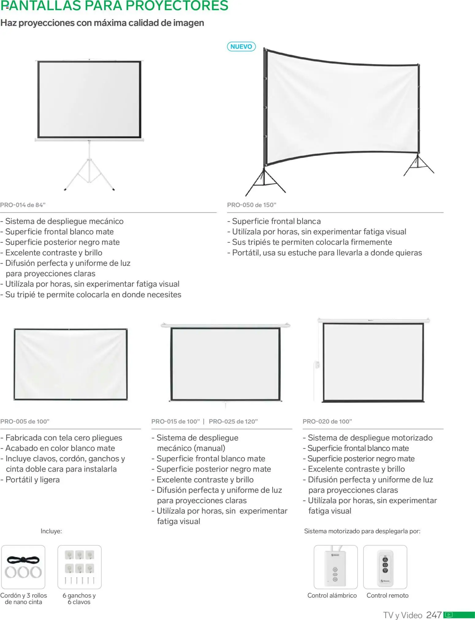 Nuevas ofertas de Steren válidas en toda la República Mexicana desde el 01.01.2026. ¡Encuentra las mejores ofertas en Steren catálogo! | Página: 259 | Productos: Pantallas, Brillo, Control remoto, Mate