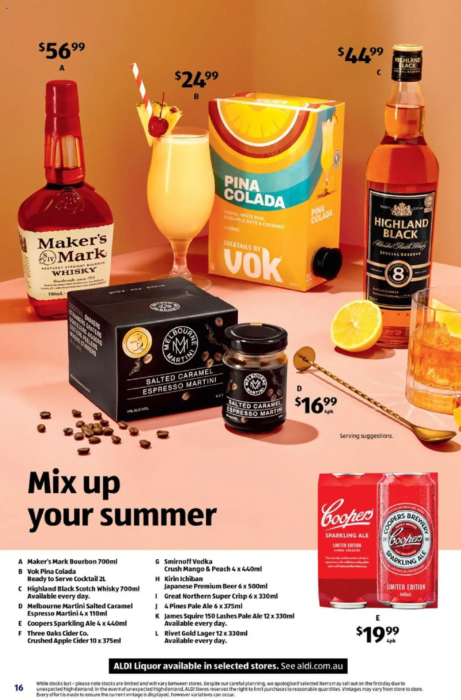 Aldi catalogue - valid from 17.12.2025 | Page: 16 | Products: Beer, Vodka, Scotch, Peach