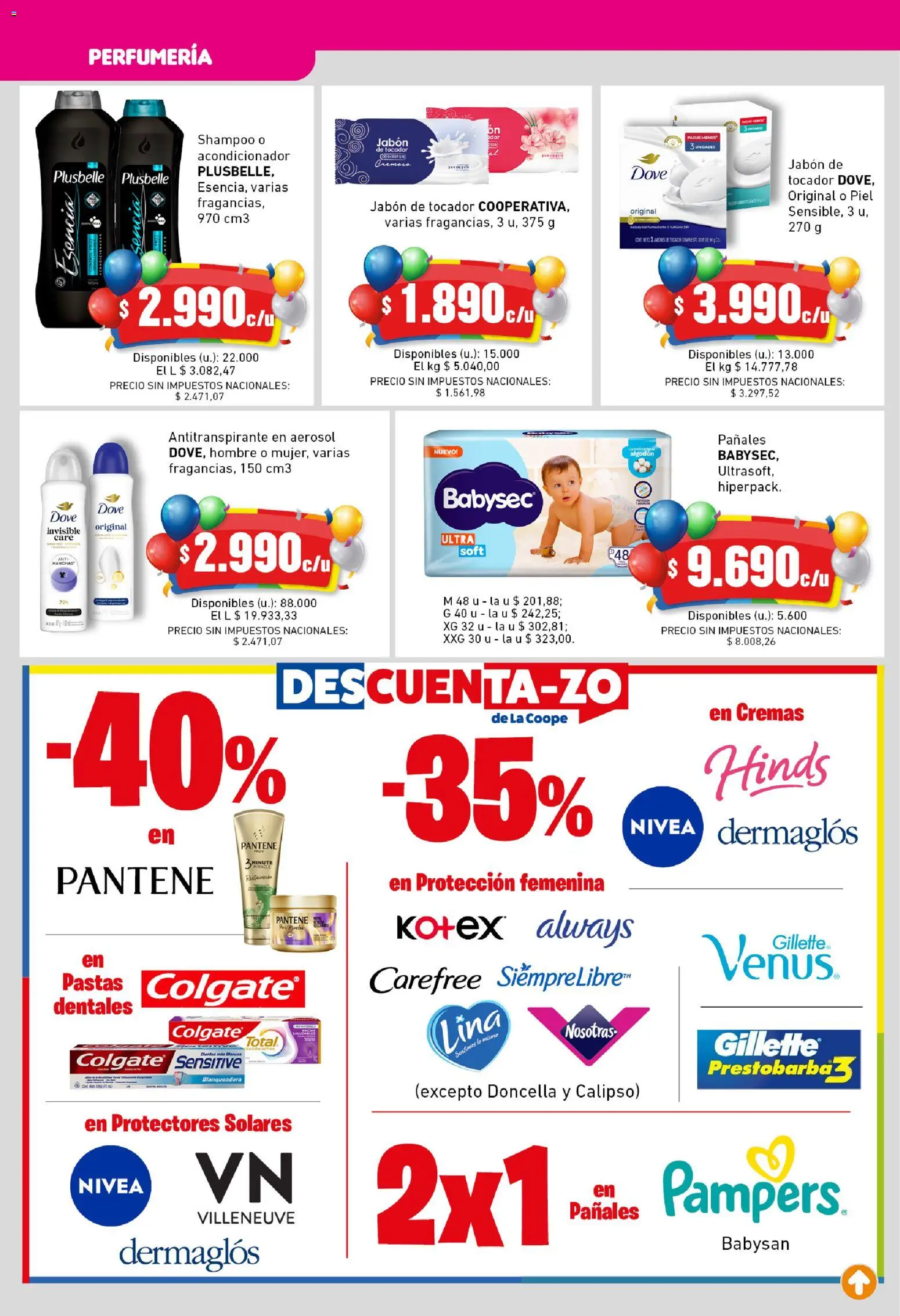 Cooperativa Obrera catálogo │ válido desde el 30.10.2025 | Página: 5 | Productos: Algodón, Shampoo, Antitranspirante, Pañales