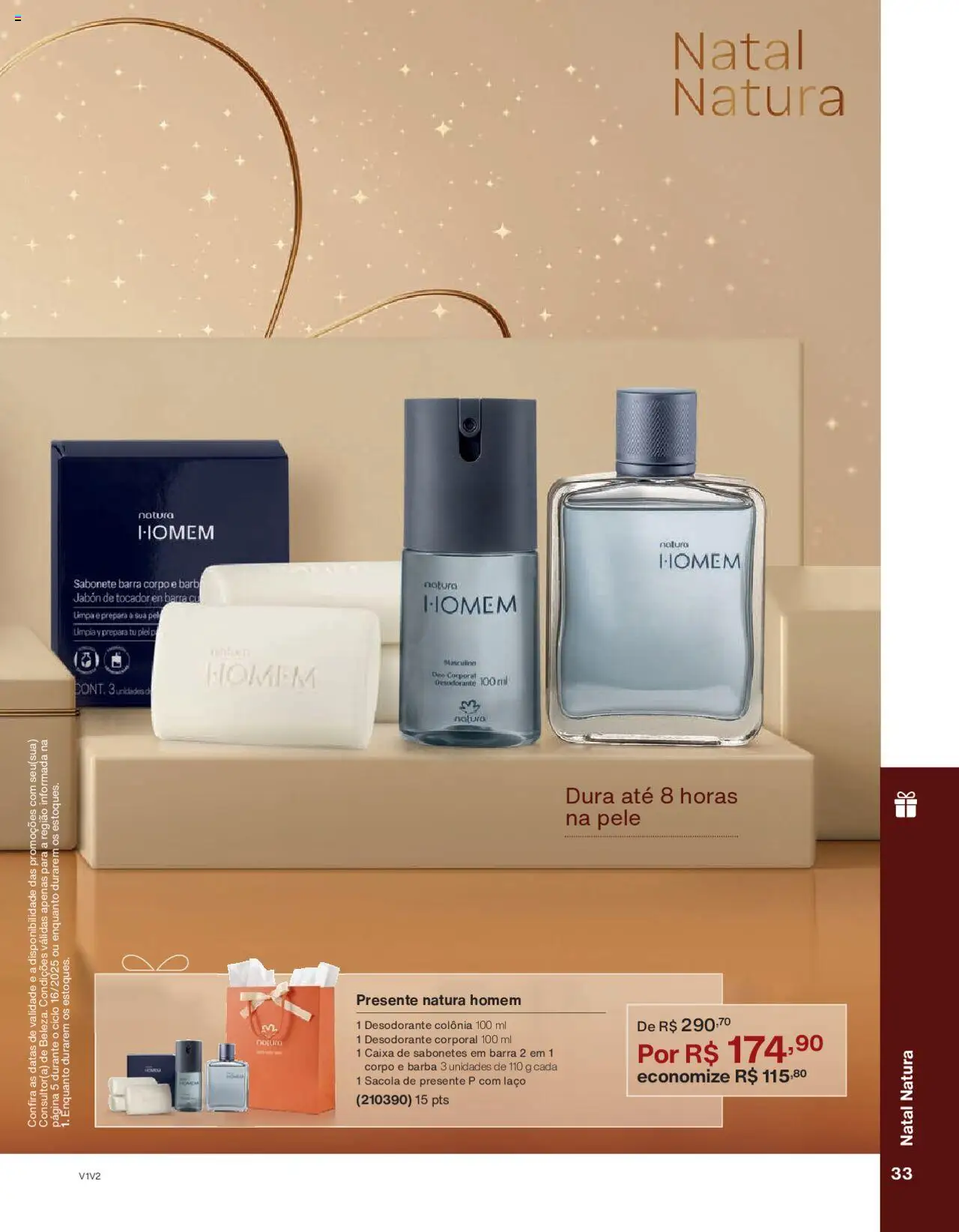 Natura Folheto - válido de 01.10.2025 | Página: 33 | Produtos: Desodorante, Caixa, Sabonete