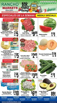 Preview of Rancho Markets weekly ads valid from 19.08.2025