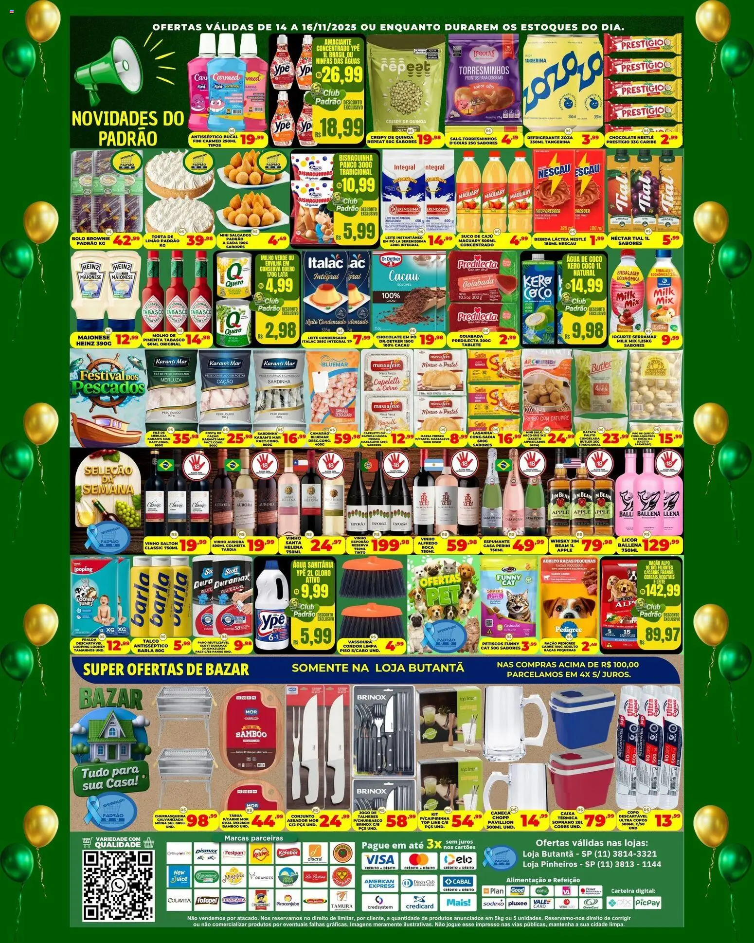 Supermercado Padrão Folheto - válido de 14.11.2025 | Página: 2 | Produtos: Milho verde, Iogurte, Caneca, Batata