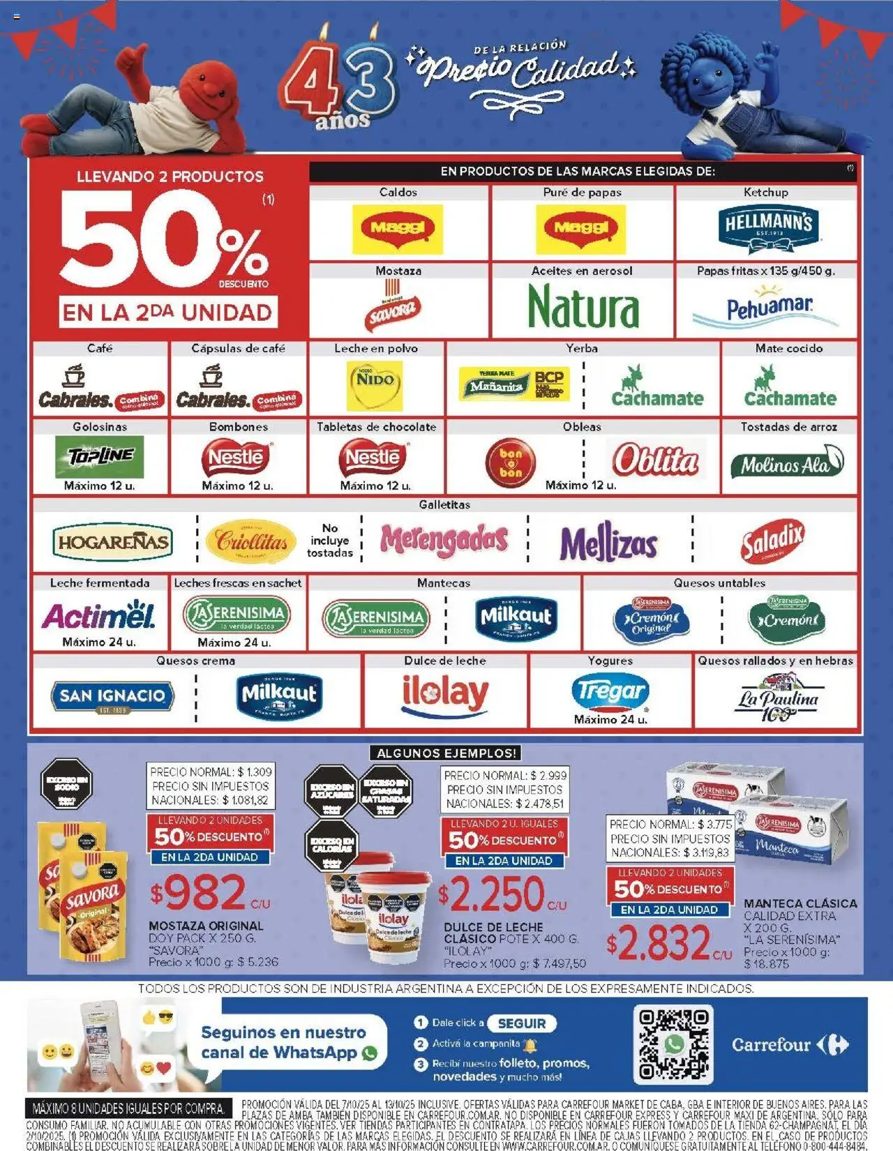 Carrefour ofertas │ válido desde el 07.10.2025 | Página: 38 | Productos: Polvo, Mostaza, Manteca, Golosinas
