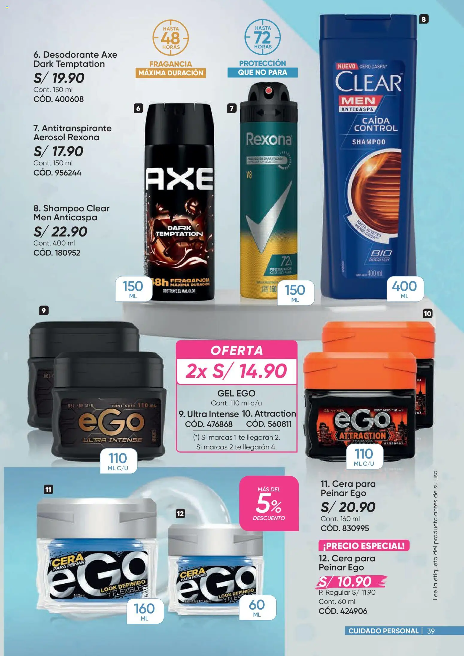 Catálogo Azzorti válido desde 26.01.2026 | Página: 39 | Productos: Shampoo, Desodorante, Antitranspirante, Té