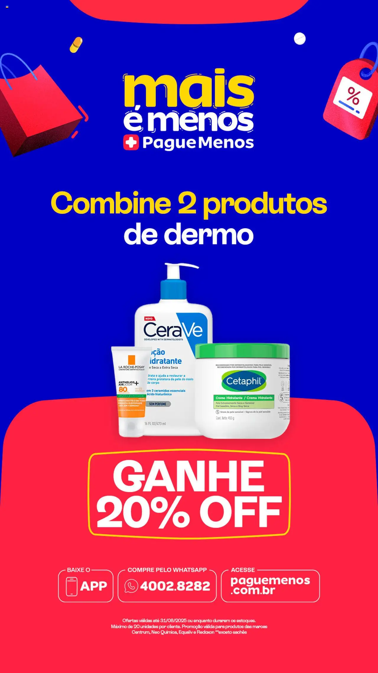 Pague Menos Folheto - válido de 25.08.2025 | Página: 1 | Produtos: Perfume, Creme