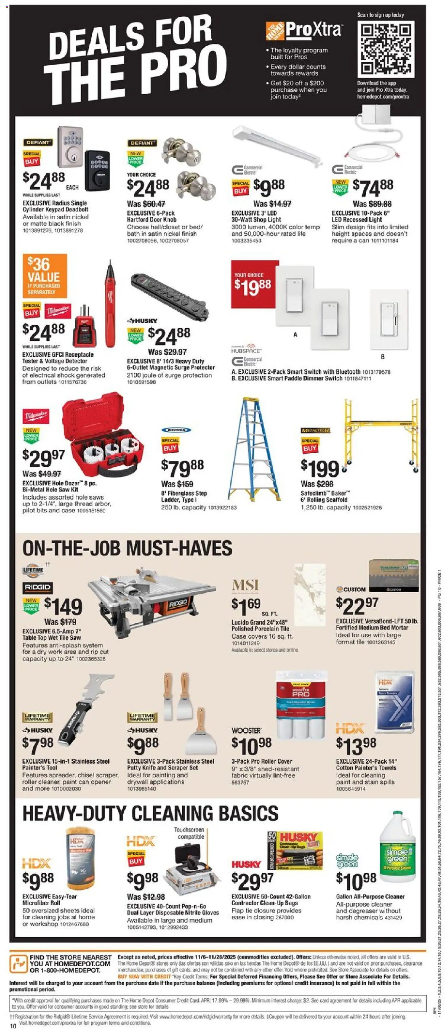 Home Depot Local Ad - GA - valid from 06.11.2025 | Page: 10 | Products: Table, Bath, Gloves, Shock