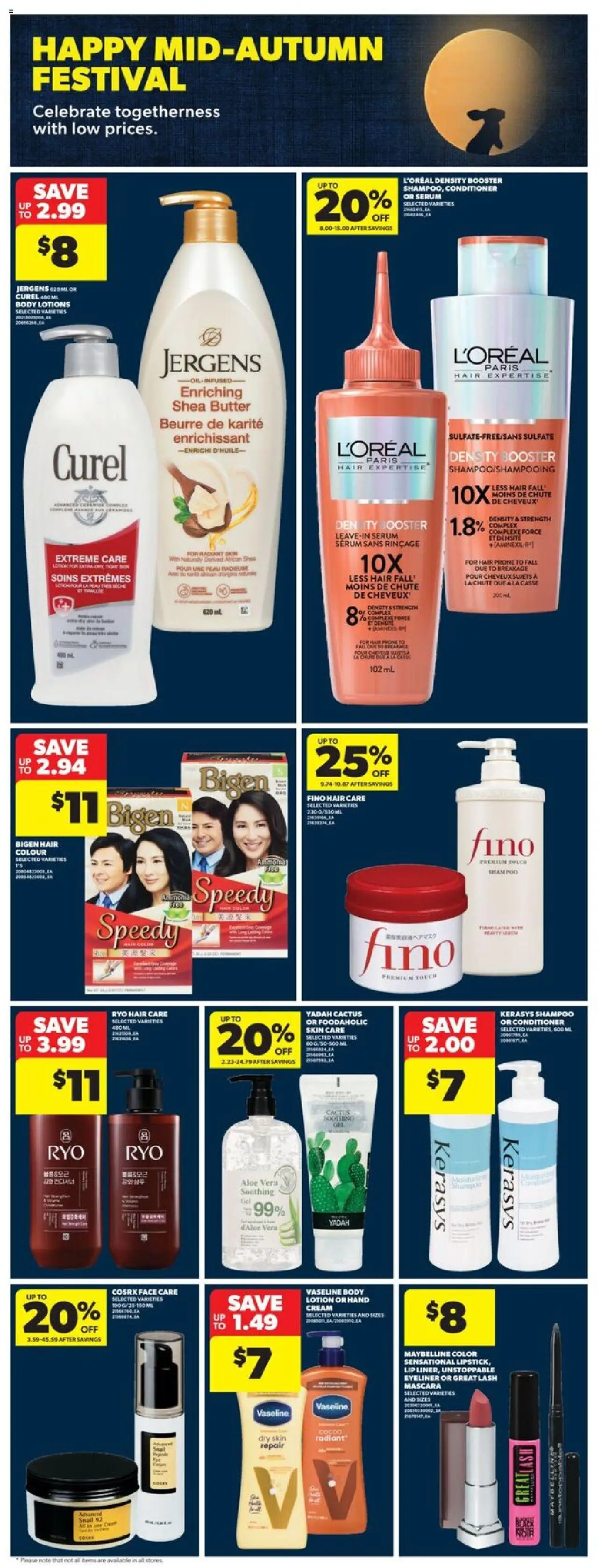 Real Canadian Superstore flyer valid from 02.10.2025 | Page: 22 | Products: Mascara, Eyeliner, Hand cream, Butter