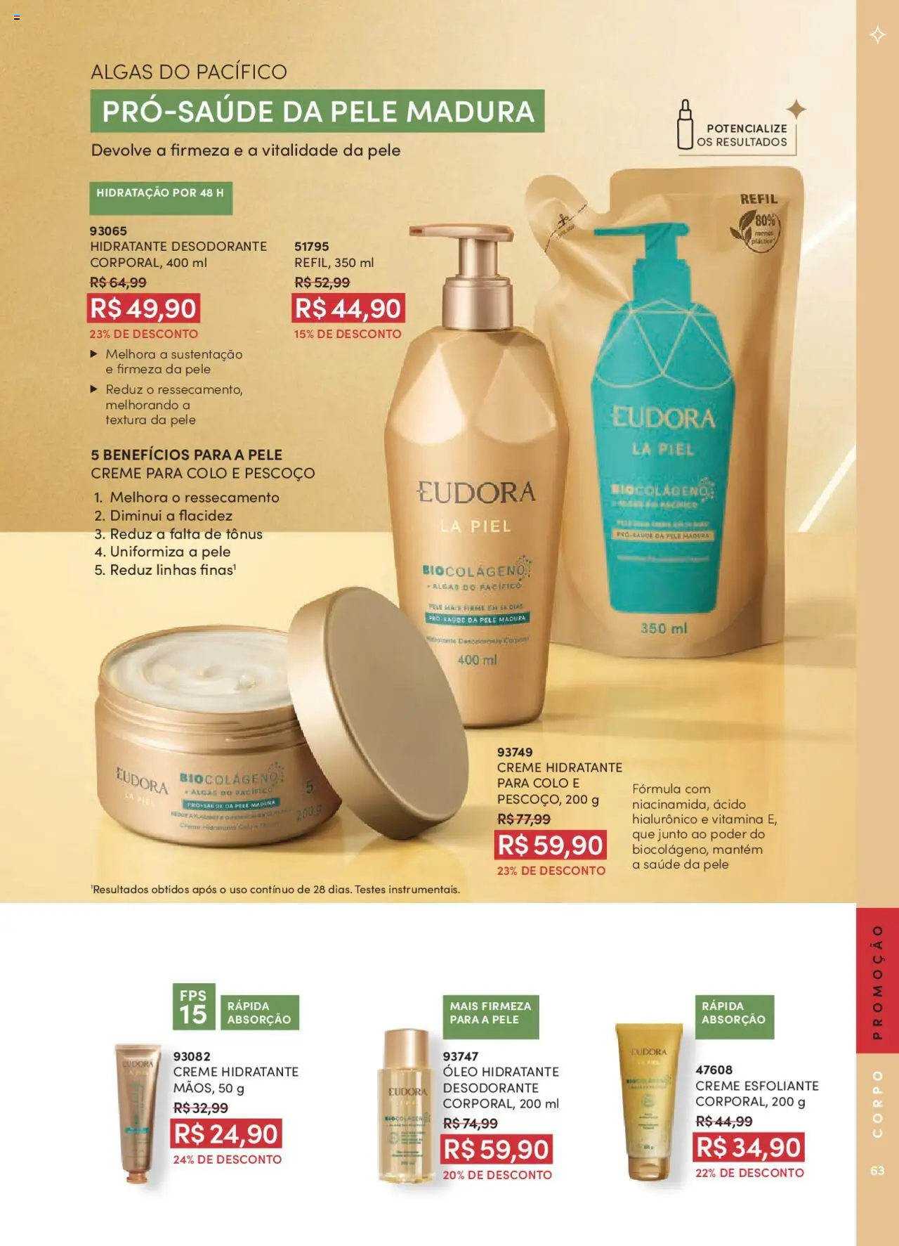 Eudora Folheto - válido de 07.10.2025 | Página: 63 | Produtos: Desodorante, Óleo, Creme